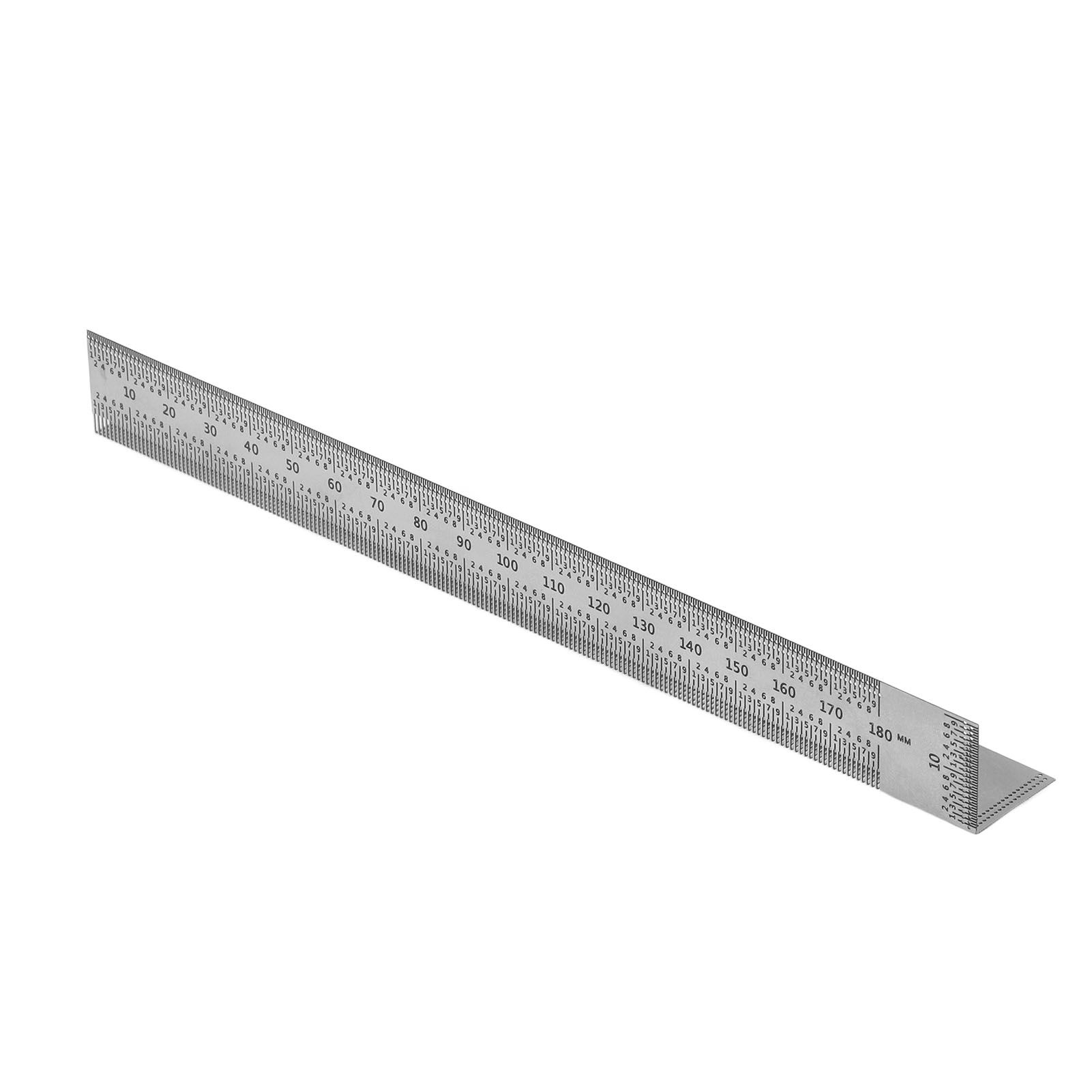 Woodworking Right Angle Ruler High Accuracy Hole Scribing Ruler 180mm Line view 8