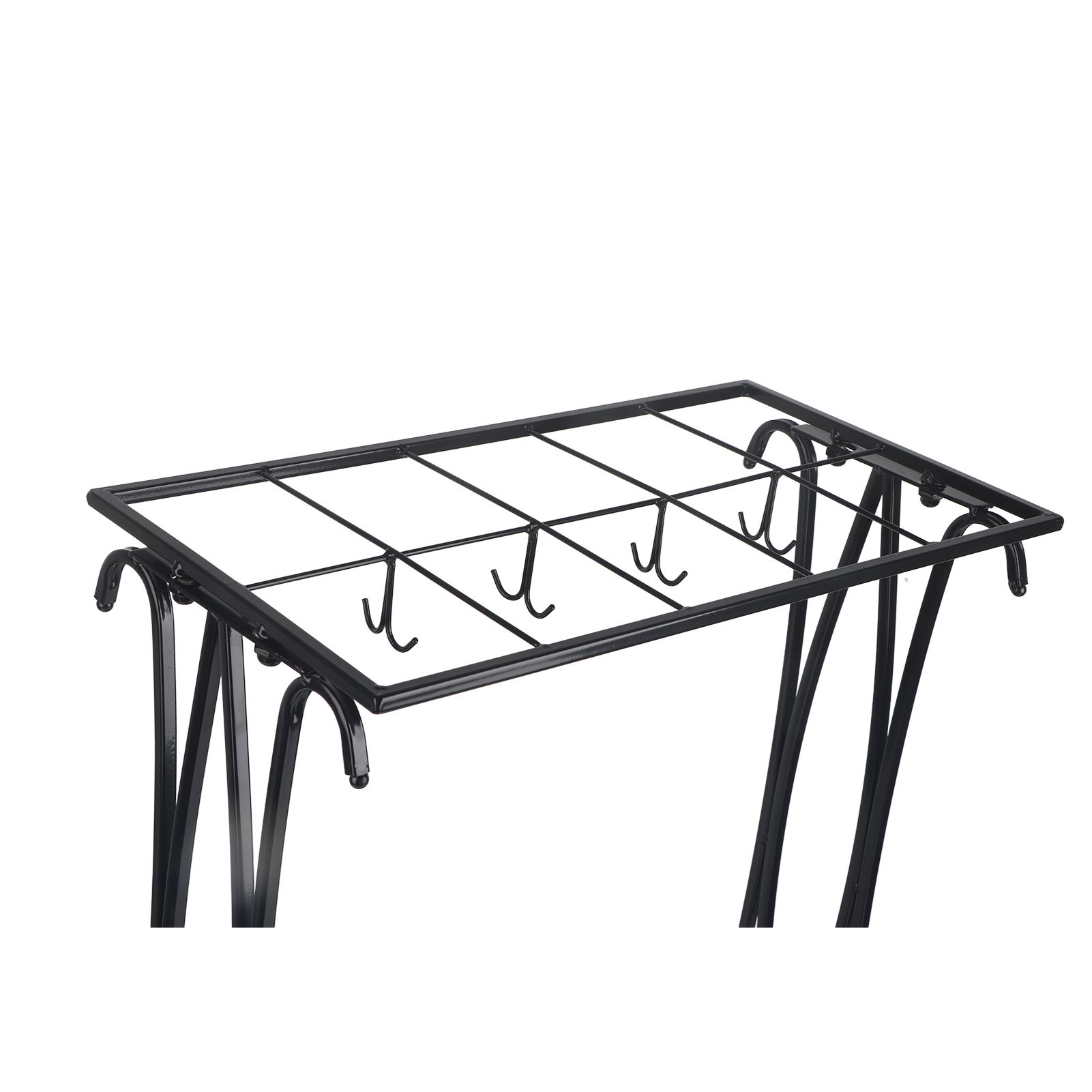 Umbrella Storage Rack Iron with Drip Tray 10 Holes 8 Hooks Umbrella Rack Stand view 5