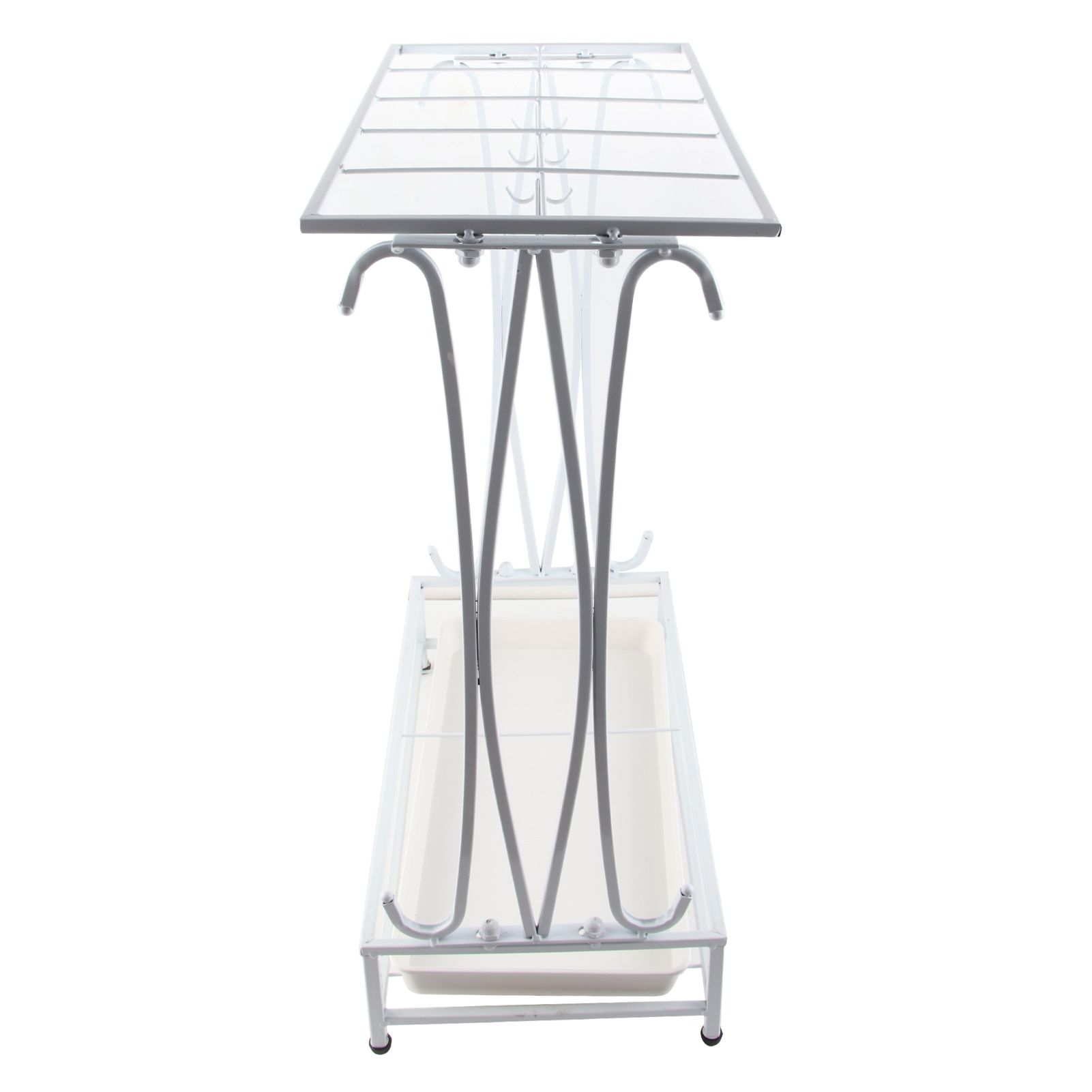 Umbrella Storage Rack Iron with Drip Tray 10 Holes 8 Hooks Umbrella Rack Stand view 9