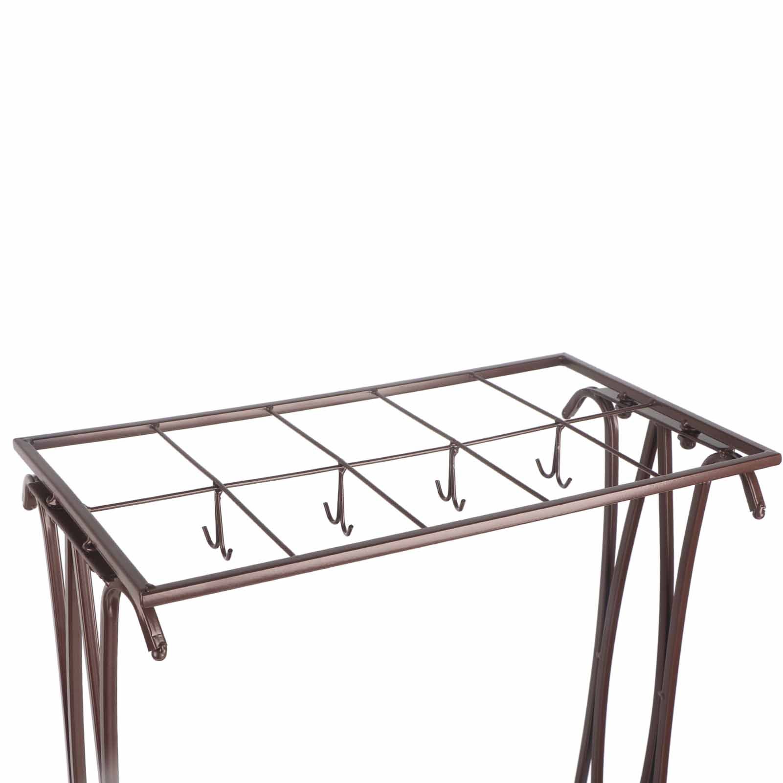 Umbrella Storage Rack Iron with Drip Tray 10 Holes 8 Hooks Umbrella Rack Stand view 7