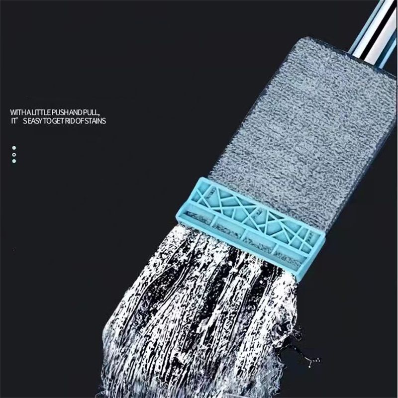 Floor Mop Dry Wet Dual Use Microfiber Free Hand Washing Flat Cleaning Tile Mop view 7