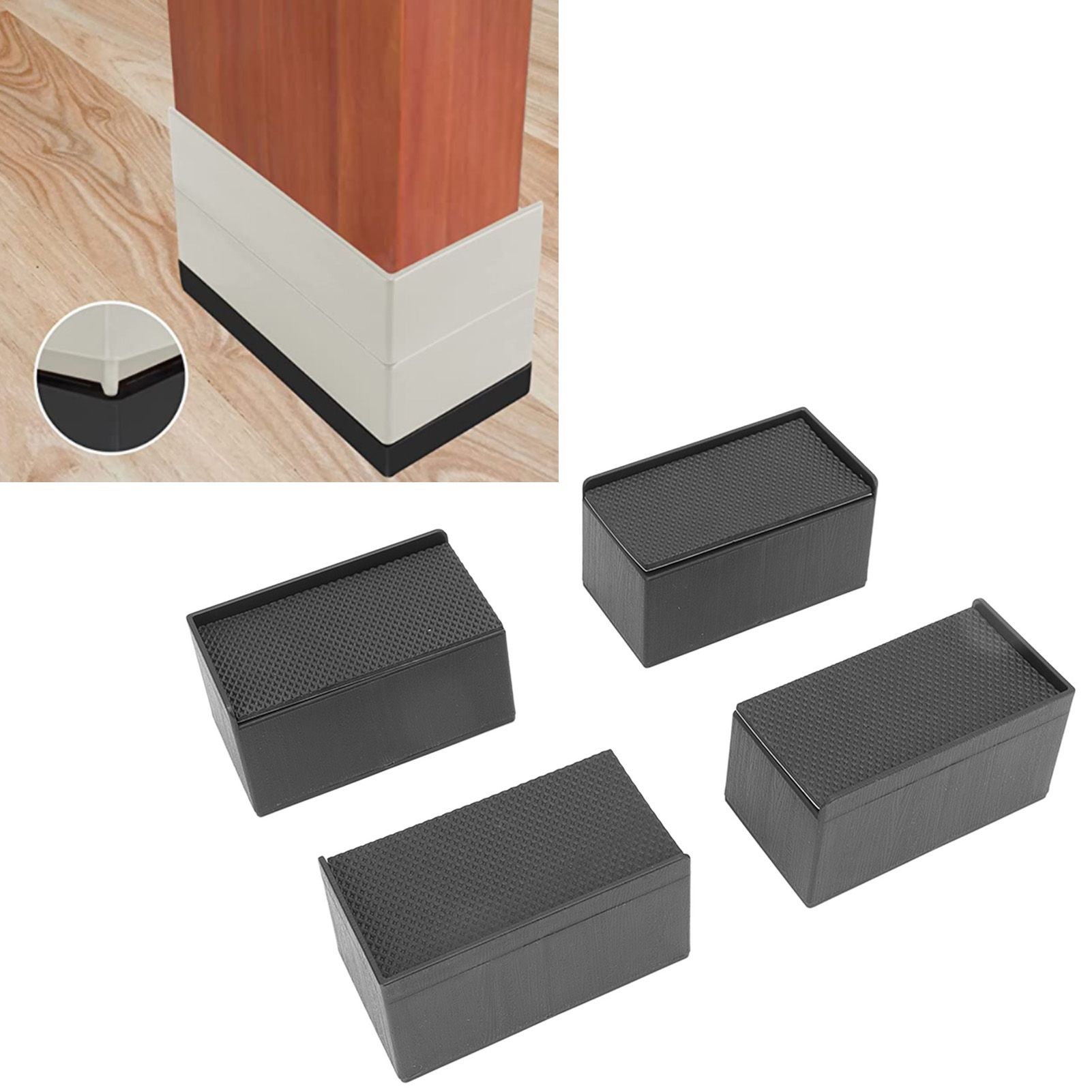 L Shape Rectangular Furniture Risers Rubber Stackable Sofa Risers for Table view 12