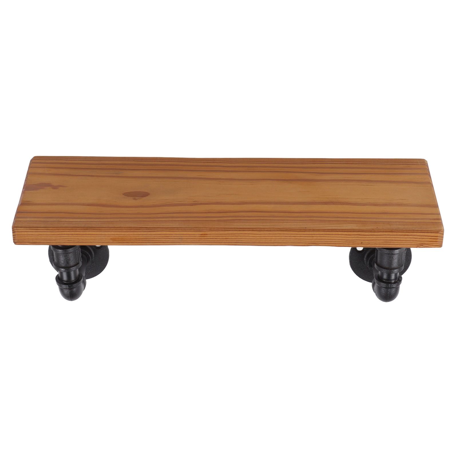 Wall Mounted Shelf Solid Wood Board Wrought Iron Pipe Retro Floating Shelves view 5