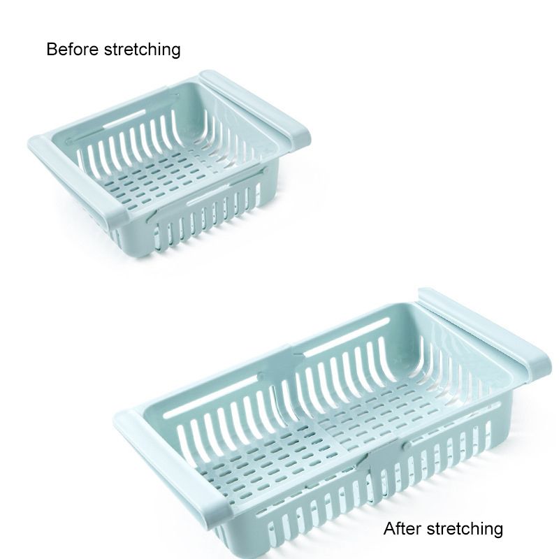 Fridge Drawer Organizer Retractable Multifunction Space Saving Refrigerator view 2