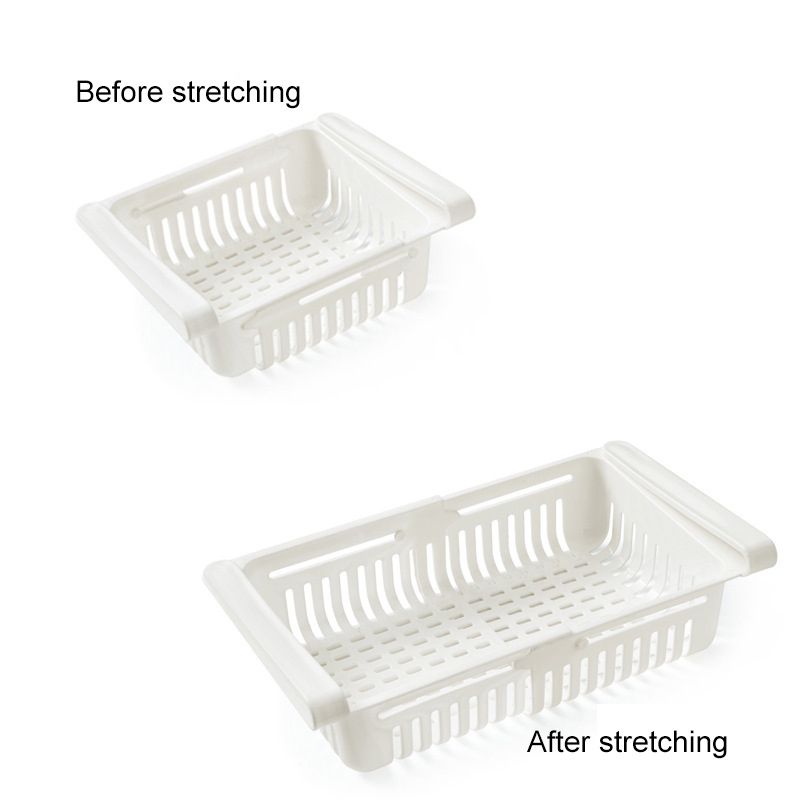 Fridge Drawer Organizer Retractable Multifunction Space Saving Refrigerator view 2