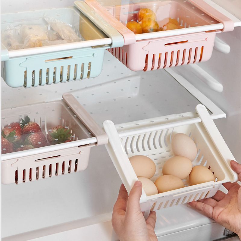 Fridge Drawer Organizer Retractable Multifunction Space Saving Refrigerator view 3