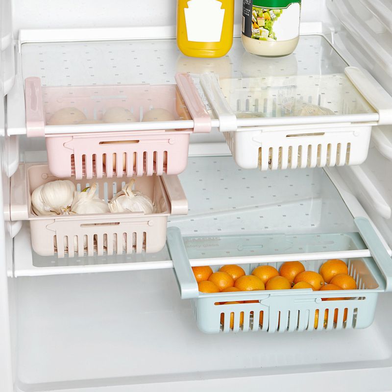 Fridge Drawer Organizer Retractable Multifunction Space Saving Refrigerator view 4