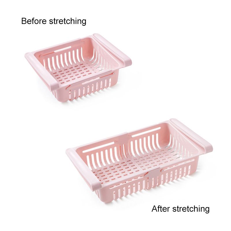 Fridge Drawer Organizer Retractable Multifunction Space Saving Refrigerator view 2