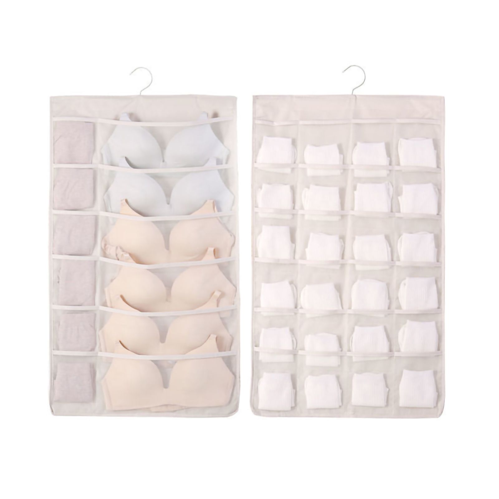 Hanging Bra Organizer Oxford Fabric Double Sides Breathable Large Capacity