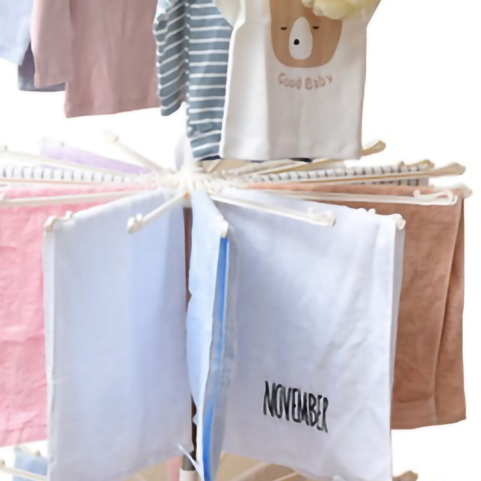 Clothes Drying Rack 360 Degree Rotating Folding Design Reliable Load Bearing view 2