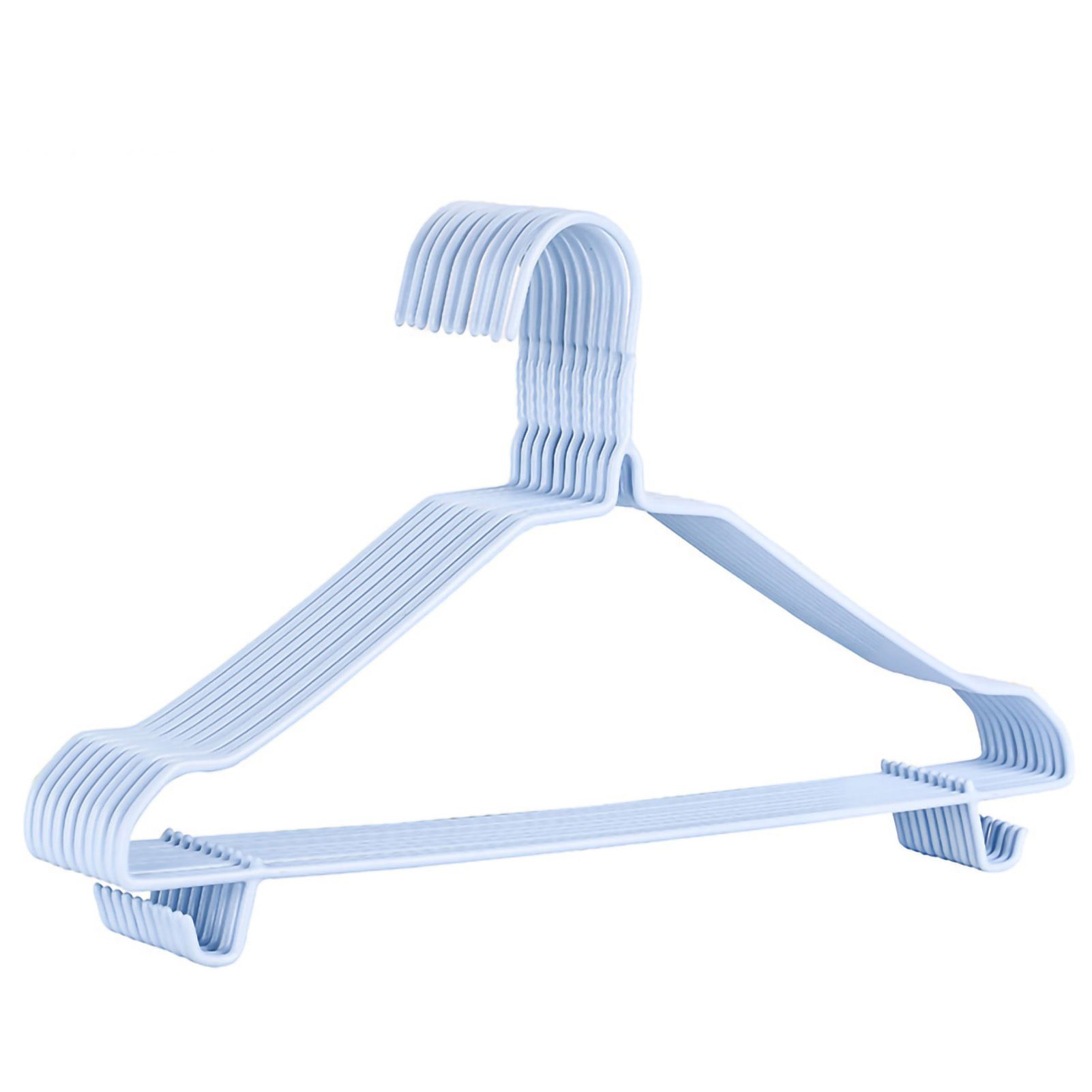 10Pcs Seamless Clothes Hanger Wet Dry Use Anti Deformation Anti Slip Colored