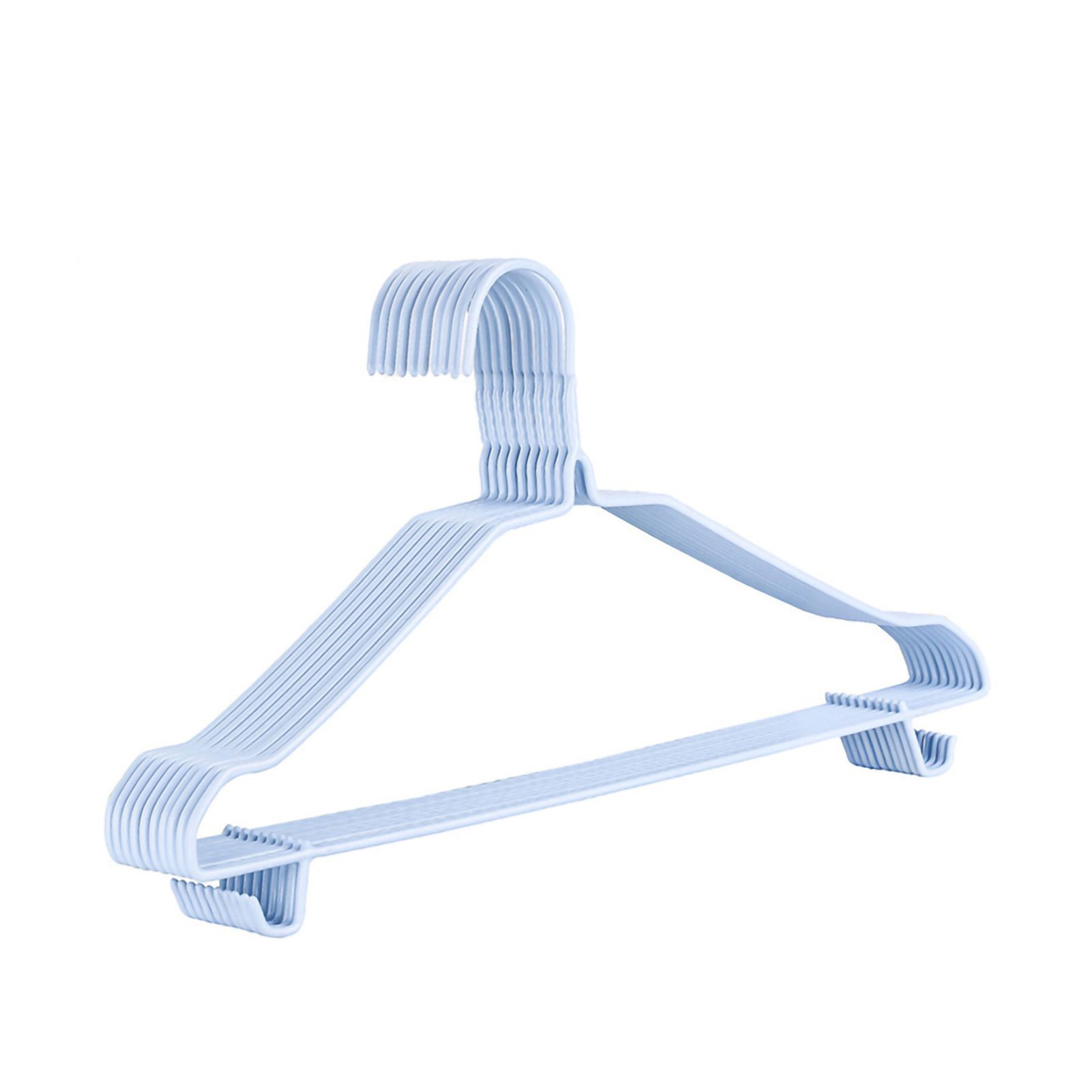 10Pcs Seamless Clothes Hanger Wet Dry Use Anti Deformation Anti Slip Colored view 3