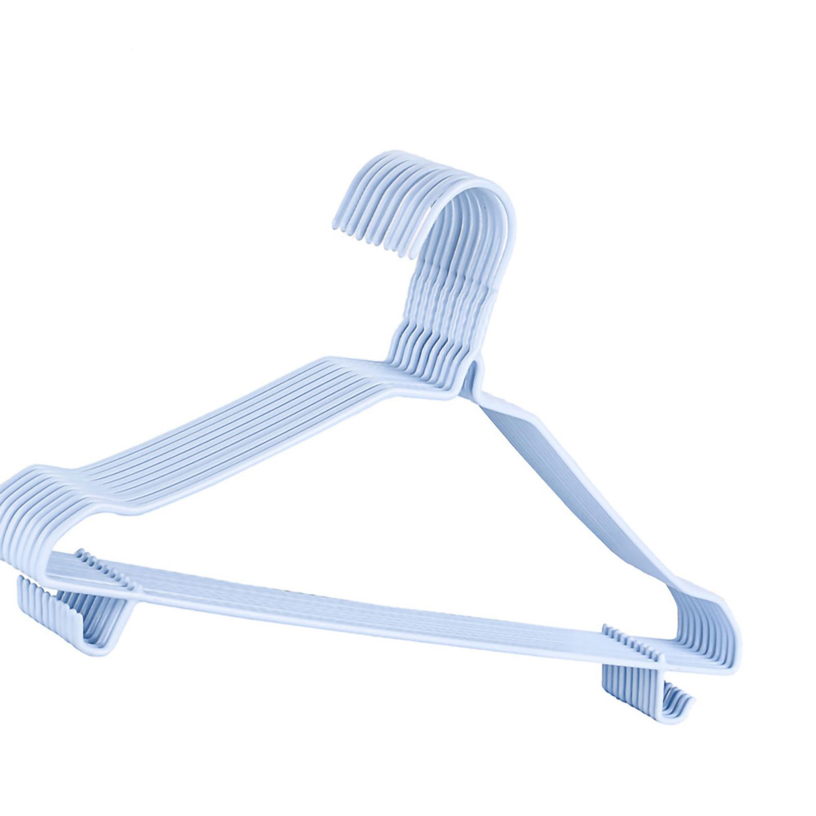 10Pcs Seamless Clothes Hanger Wet Dry Use Anti Deformation Anti Slip Colored view 4