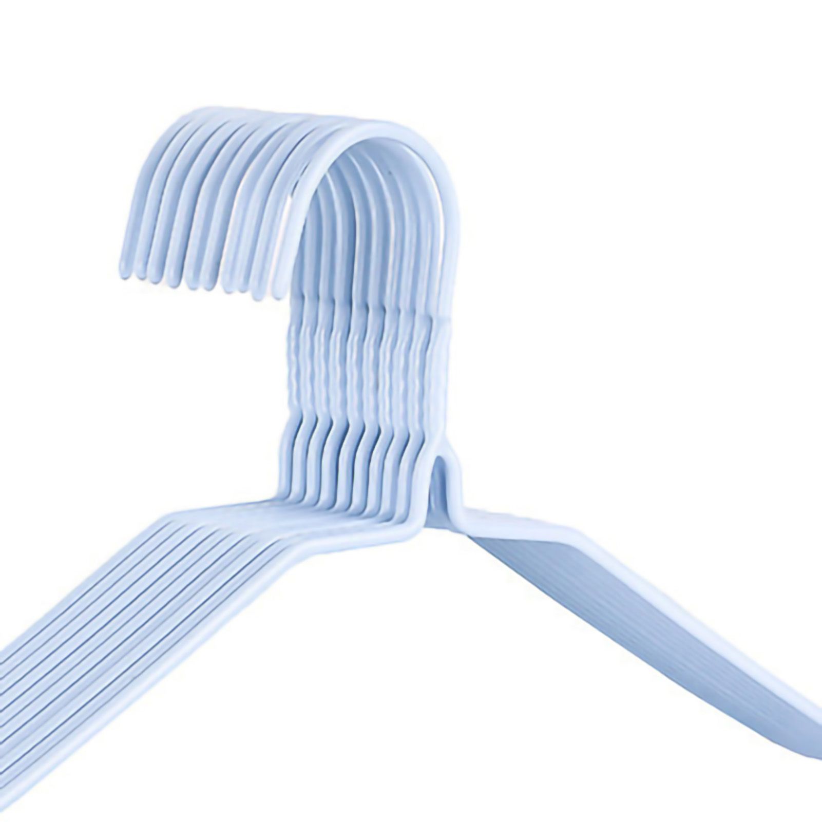 10Pcs Seamless Clothes Hanger Wet Dry Use Anti Deformation Anti Slip Colored view 5