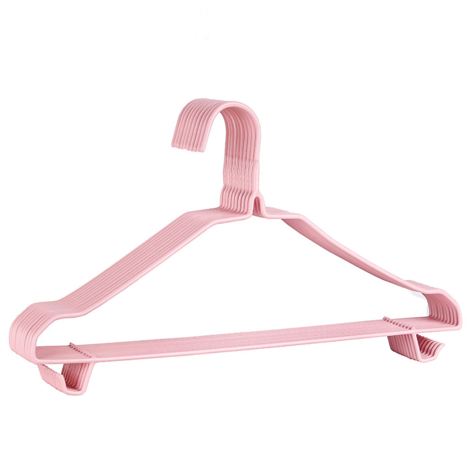 10Pcs Seamless Clothes Hanger Wet Dry Use Anti Deformation Anti Slip Colored