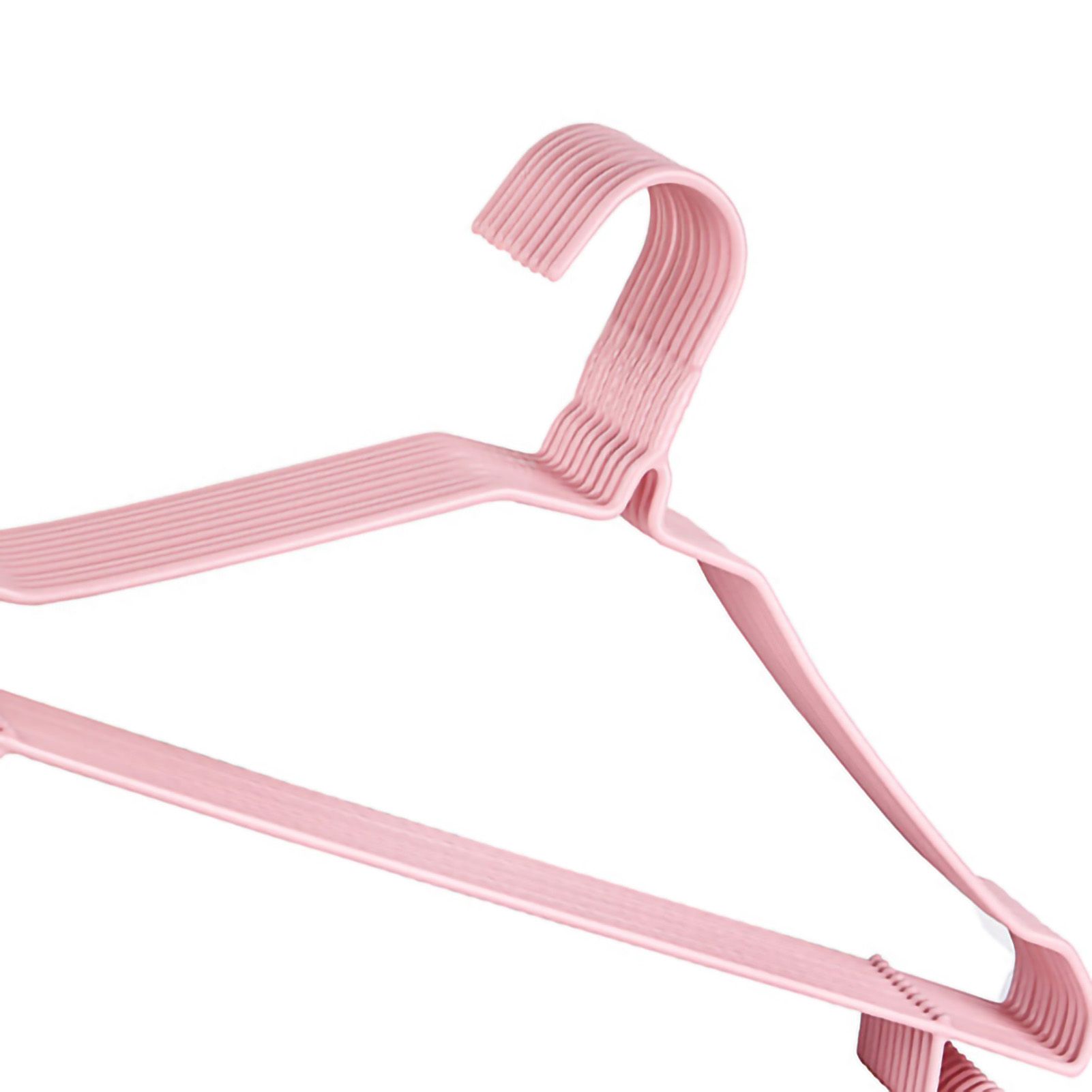 10Pcs Seamless Clothes Hanger Wet Dry Use Anti Deformation Anti Slip Colored view 2