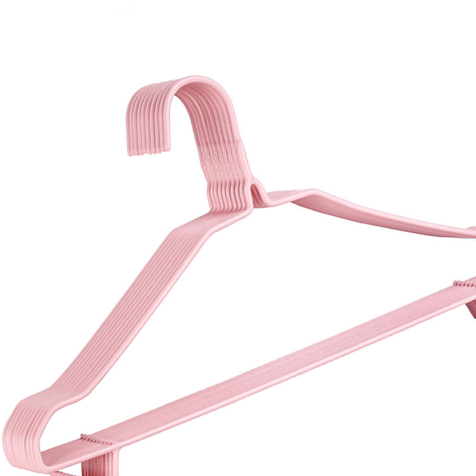 10Pcs Seamless Clothes Hanger Wet Dry Use Anti Deformation Anti Slip Colored view 3