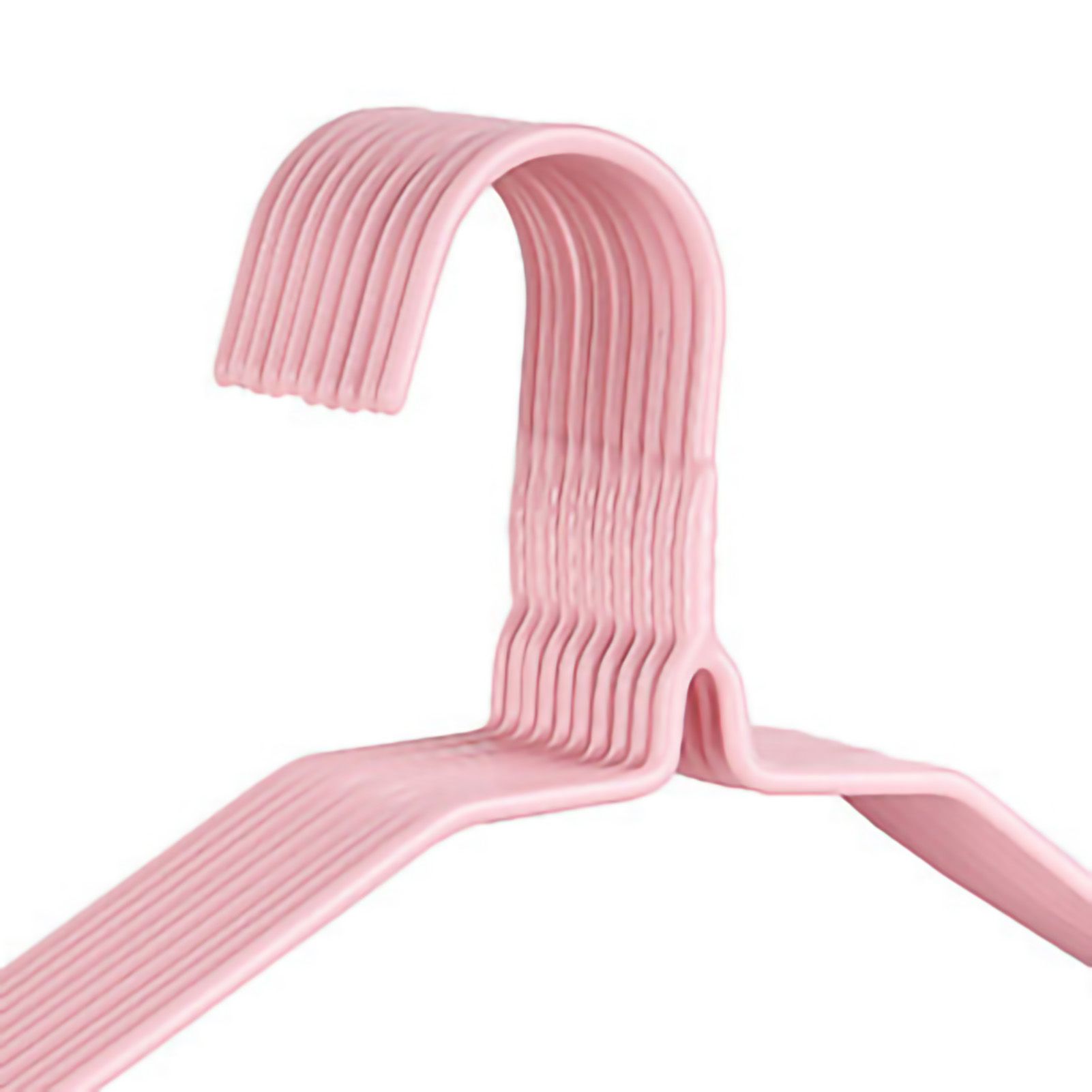 10Pcs Seamless Clothes Hanger Wet Dry Use Anti Deformation Anti Slip Colored view 5