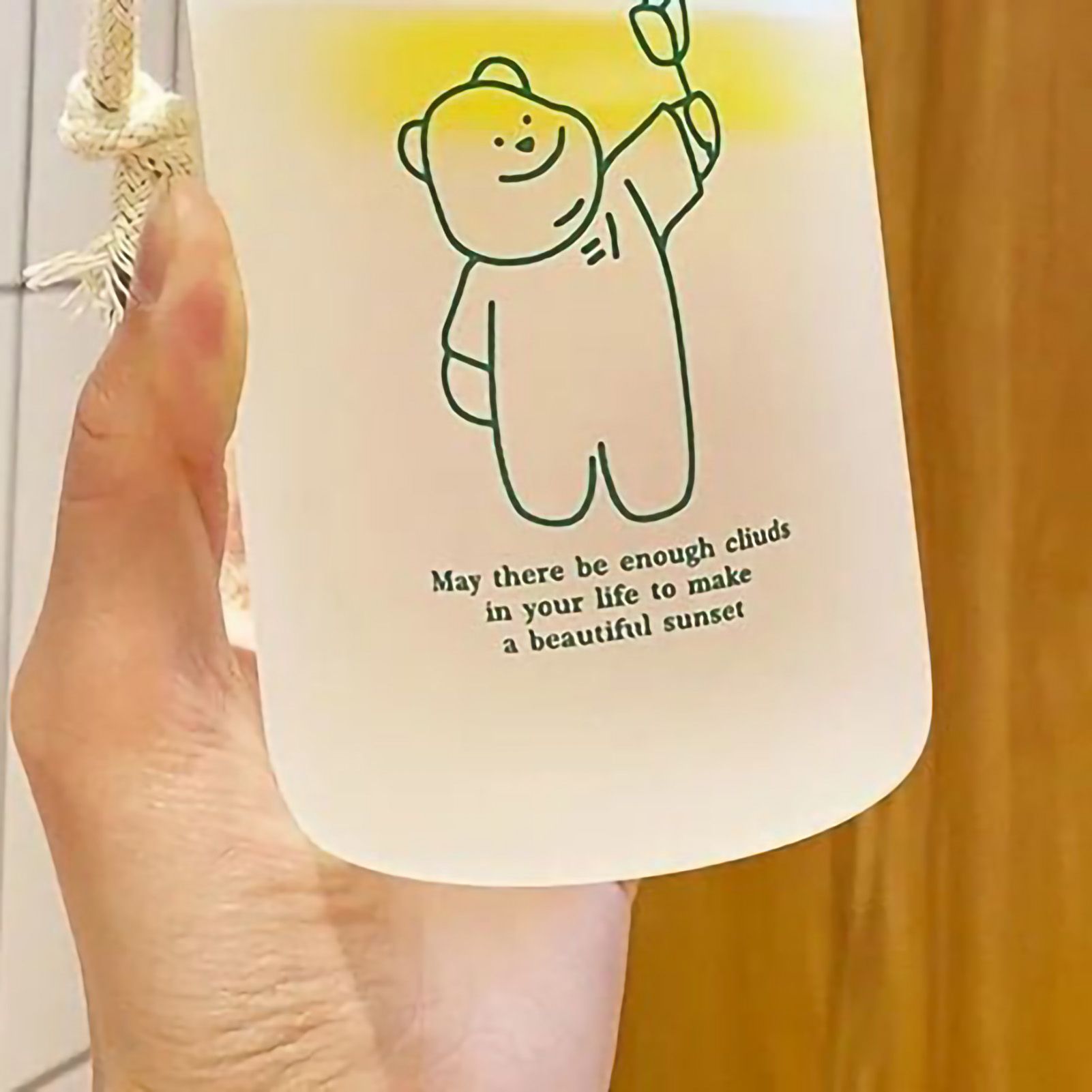 Kids Water Bottle Cute Cartoon Printing Handle Design Healthy Odorless Good view 2