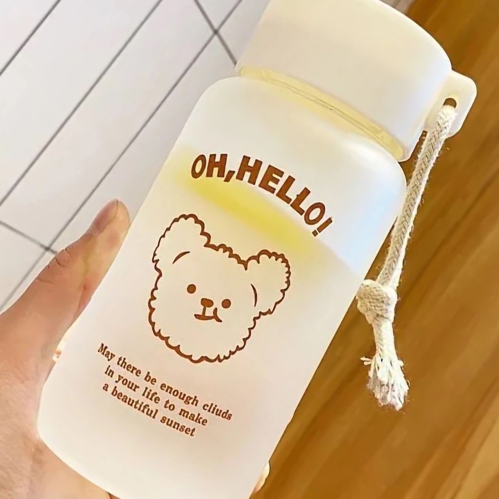 Kids Water Bottle Cute Cartoon Printing Handle Design Healthy Odorless Good view 4