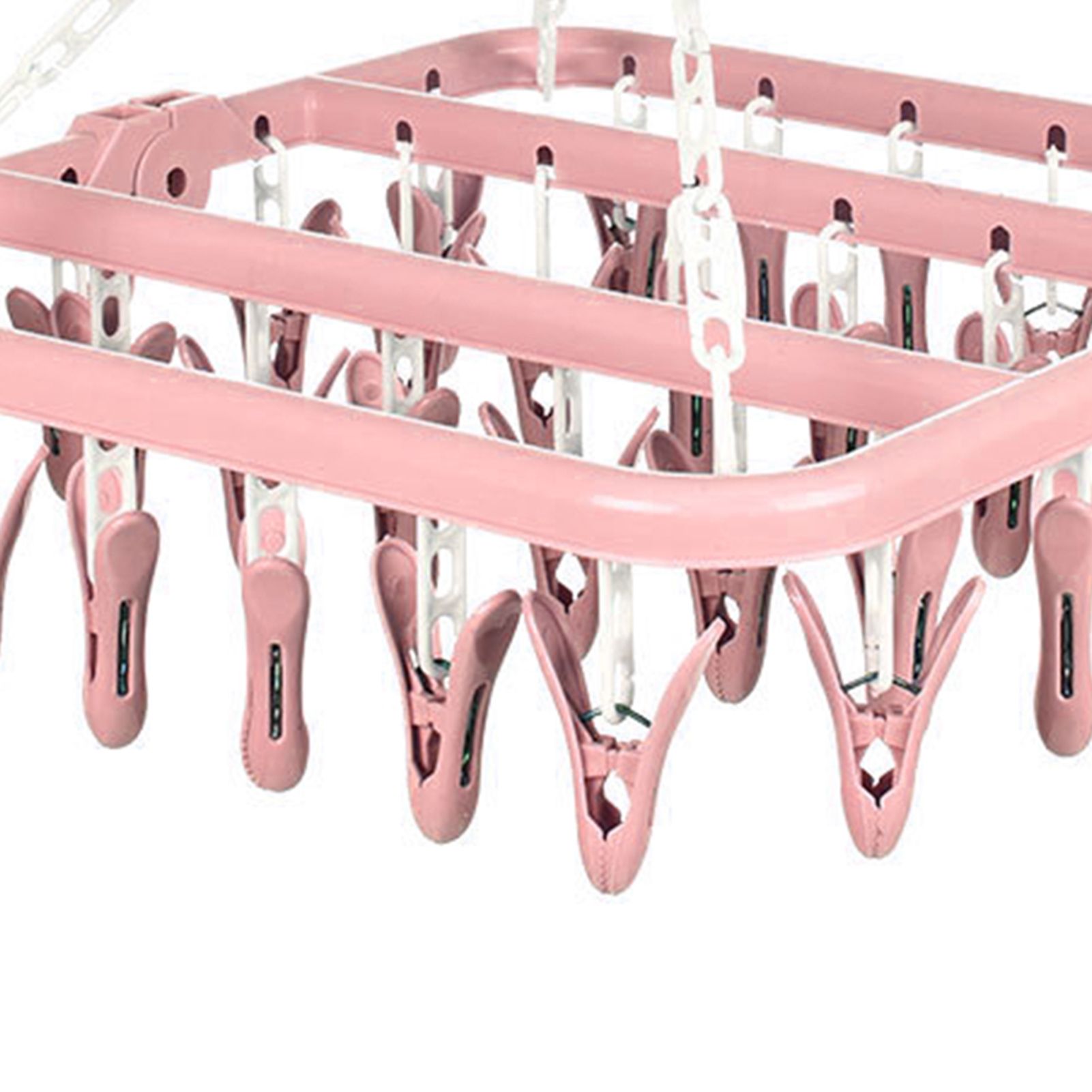 32 Clip Folding Hanger 360 Degree Rotation Household Laundry Clip Rack with view 5