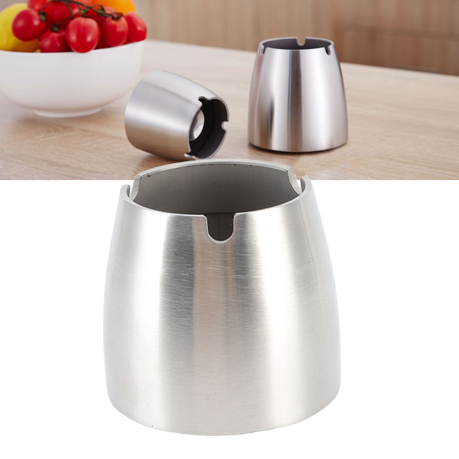 Ashtray Thickened Stainless Steel Rust and Corrosion Protection Home Metal view 11