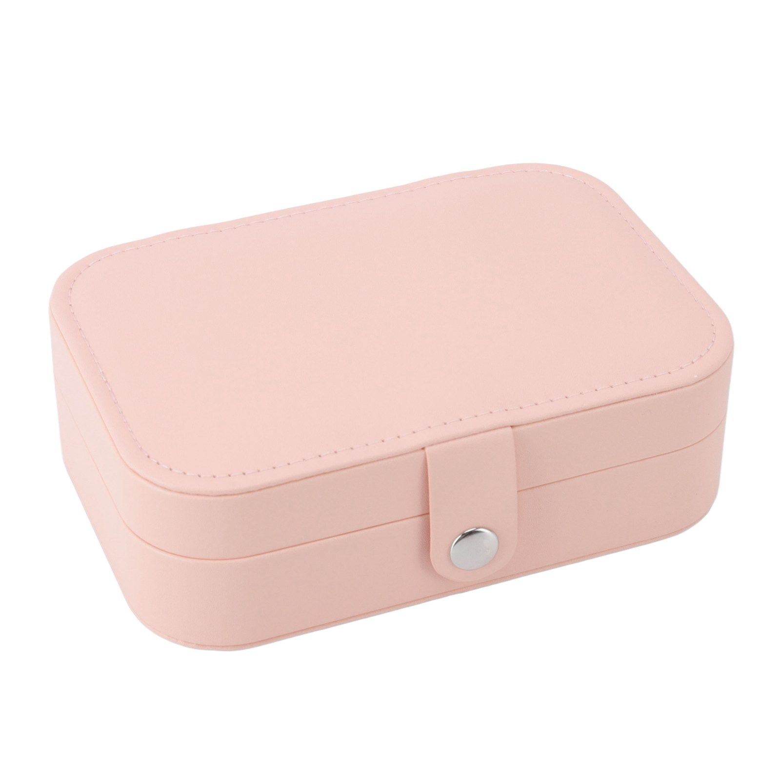 Jewelry Case Portable Beautiful Pink Necklace Ring Ear Stud Storage Box view 4