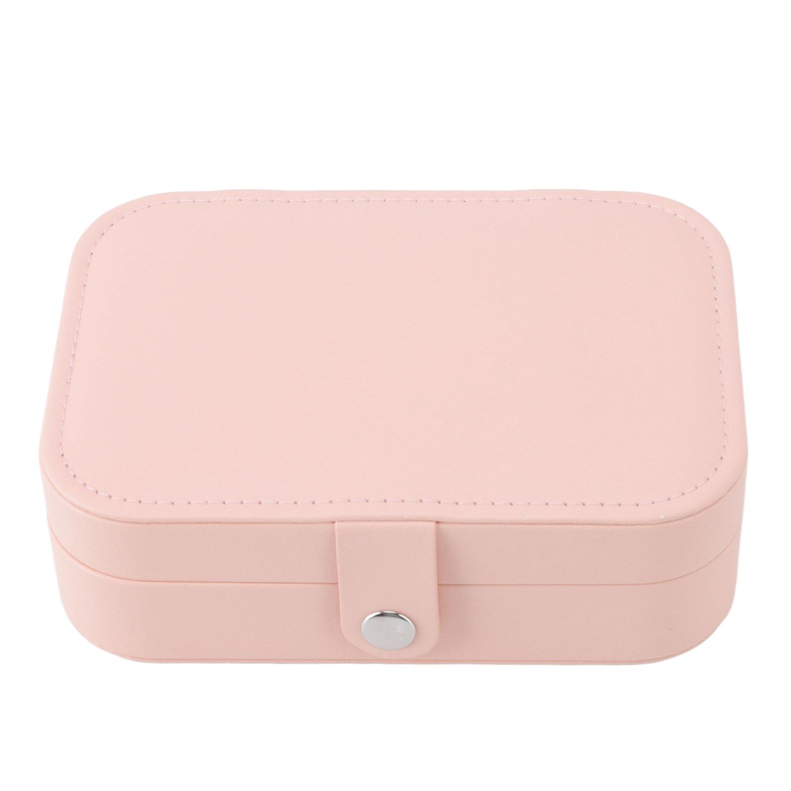 Jewelry Case Portable Beautiful Pink Necklace Ring Ear Stud Storage Box view 6