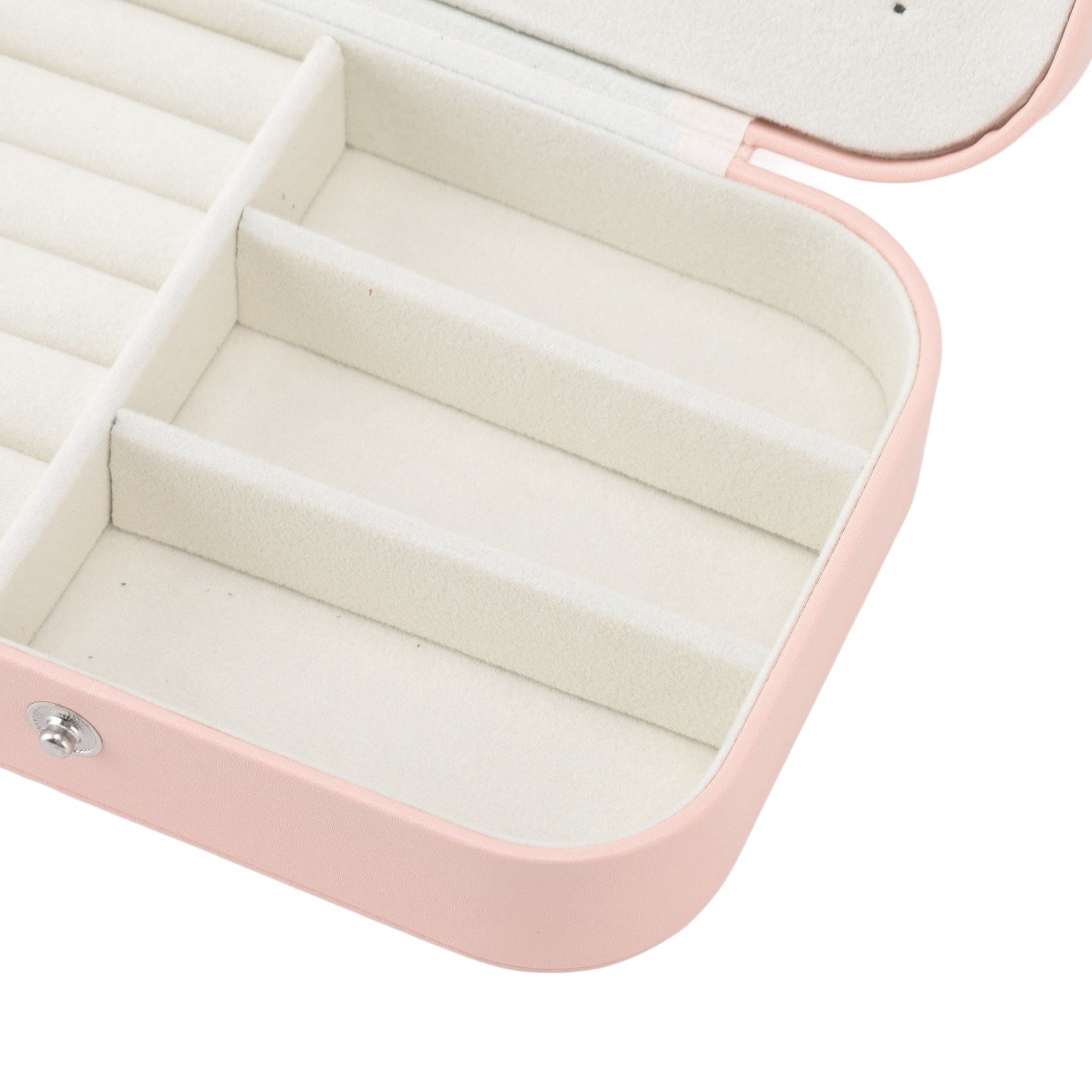 Jewelry Case Portable Beautiful Pink Necklace Ring Ear Stud Storage Box view 13