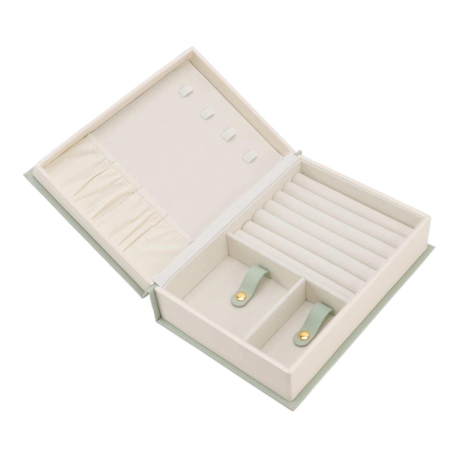 Jewellery Box Leather Jewelry Storage Case Large Capacity Portable for Earring view 3