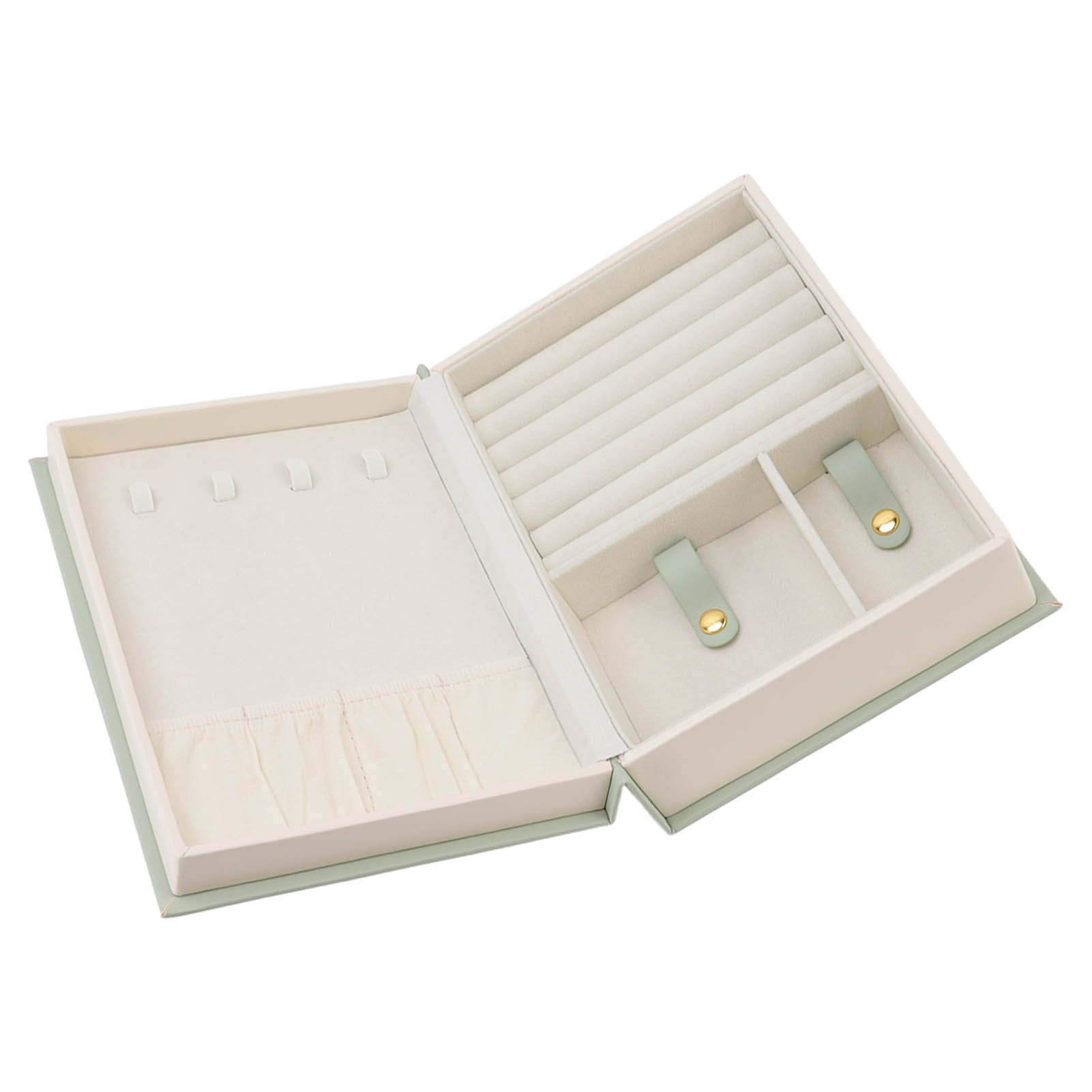 Jewellery Box Leather Jewelry Storage Case Large Capacity Portable for Earring view 9