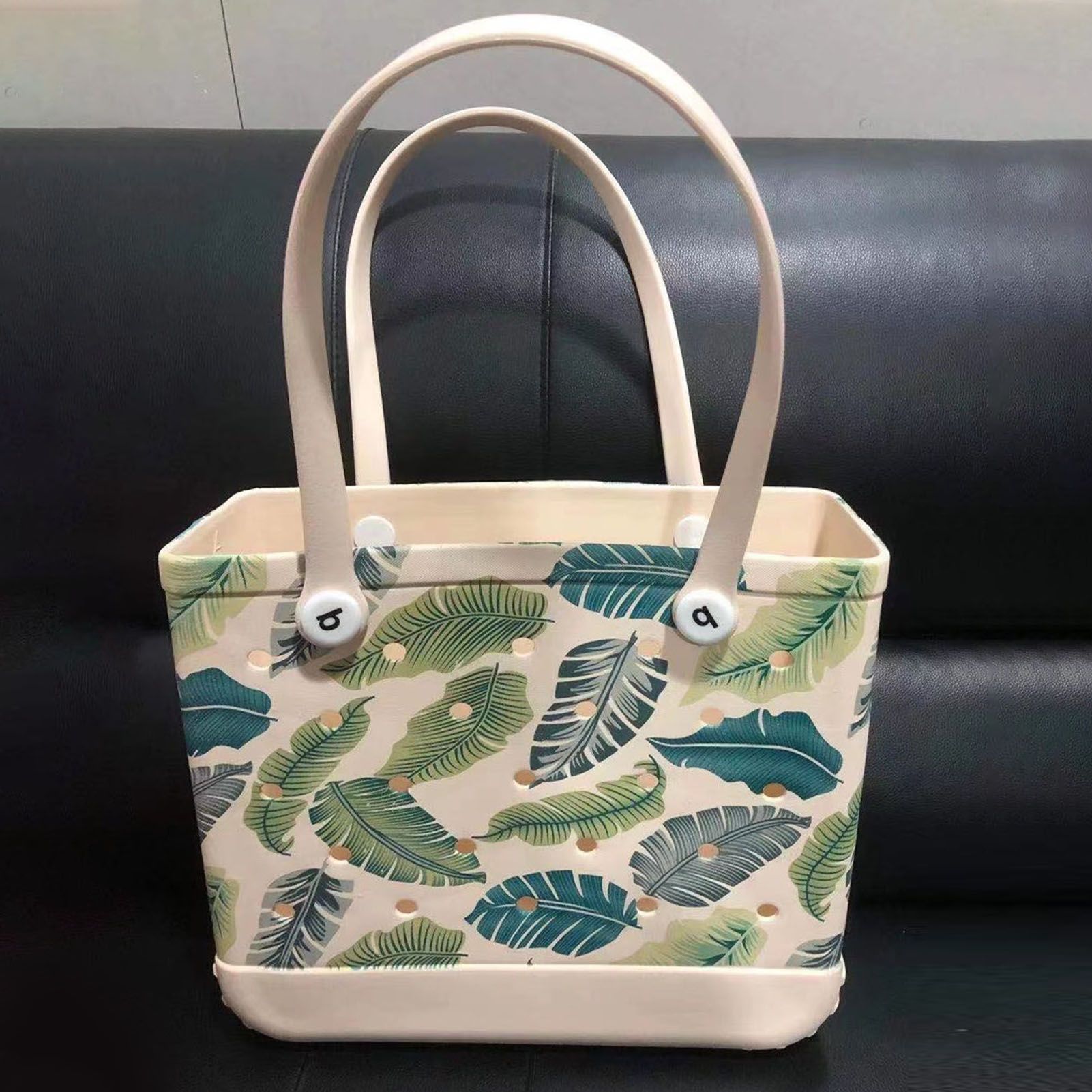 Women Storage EVA Handbag Hole Design Beach Casual Bag for Outdoor Sport view 2