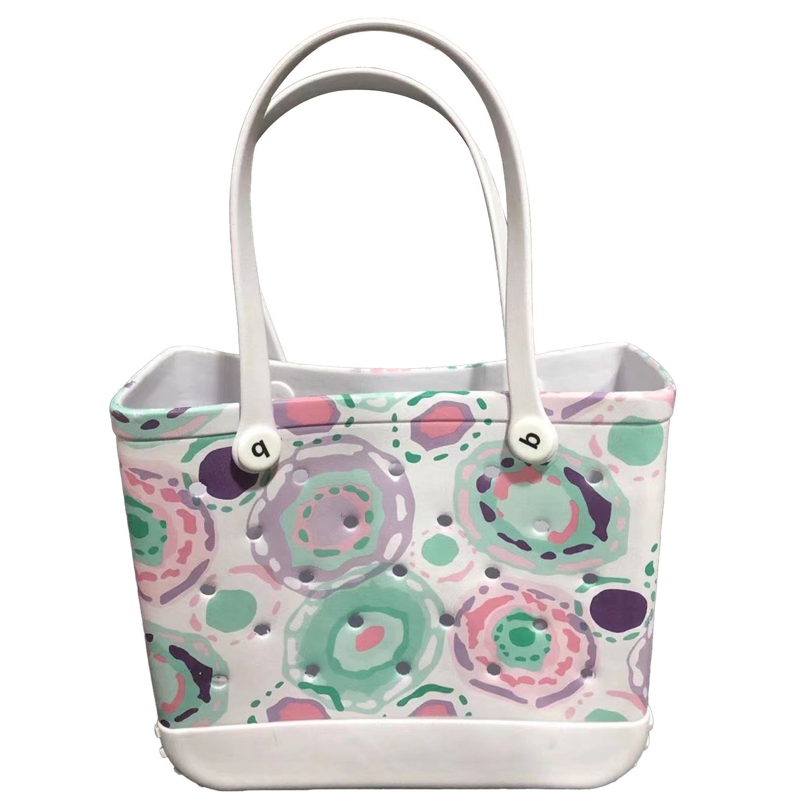 Women Storage EVA Handbag Hole Design Beach Casual Bag for Outdoor Sport