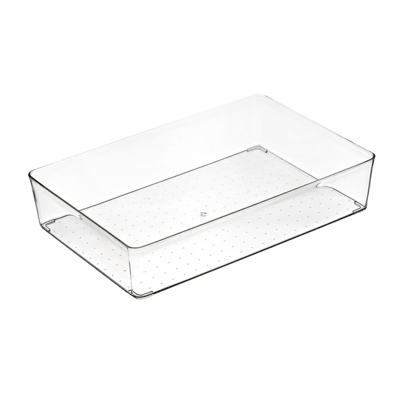 Drawer Storage Trays Durable Transparent Plastic Drawer Storage Divid Box for