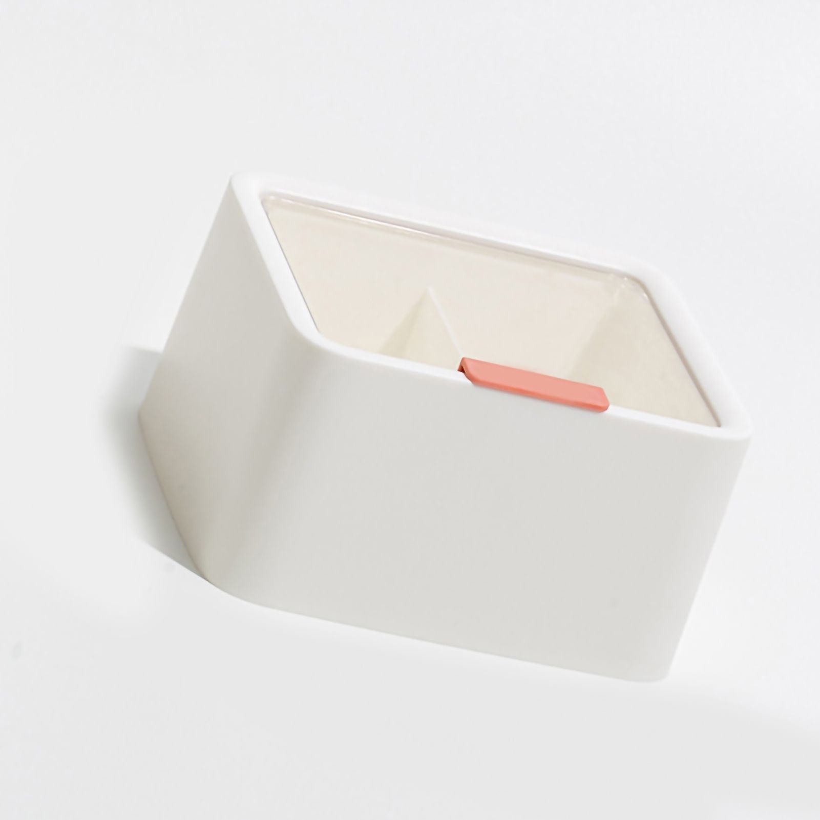 Cosmetic Storage Box Plastic Dustproof Double Grids Makeup Container with Lid view 2