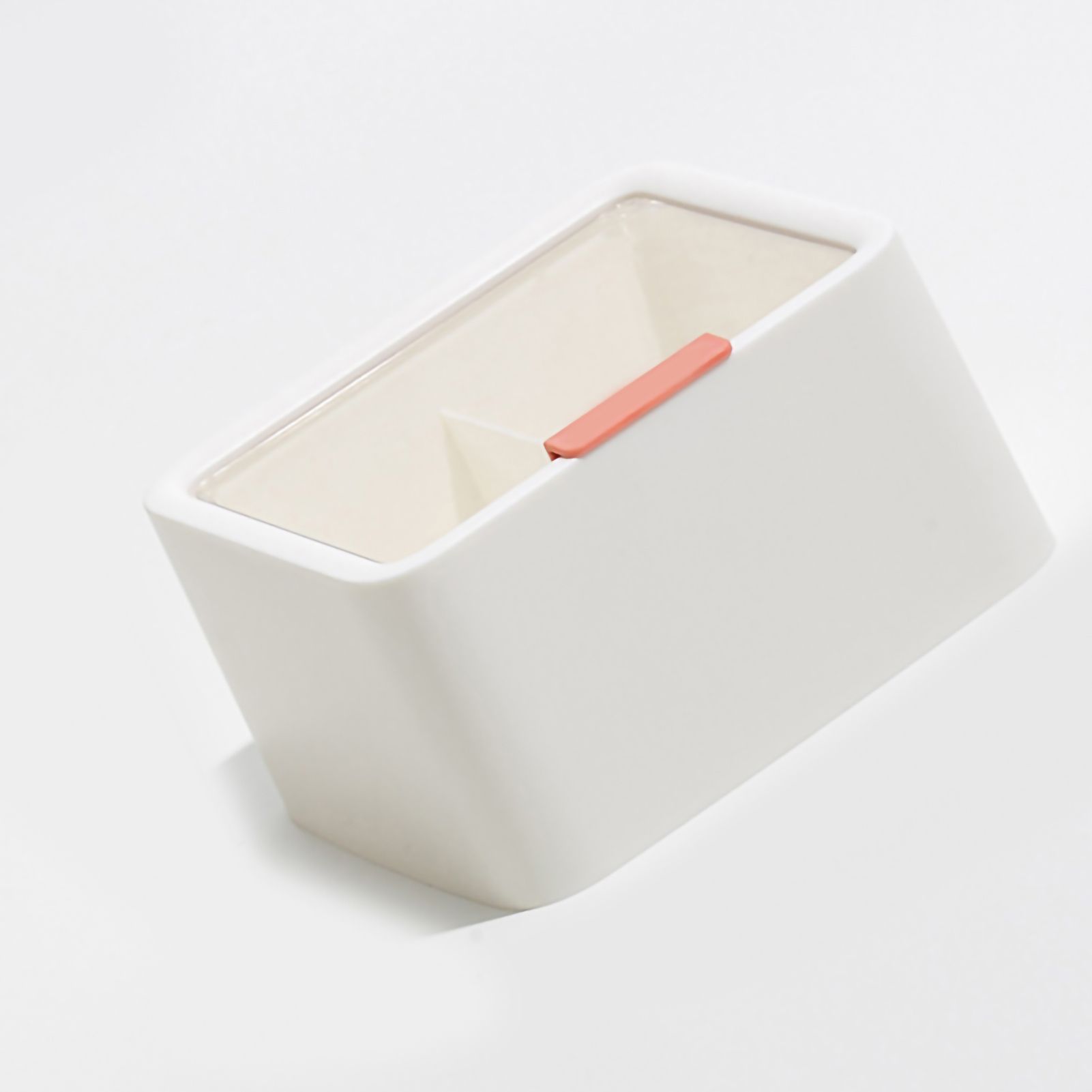 Cosmetic Storage Box Plastic Dustproof Double Grids Makeup Container with Lid view 3