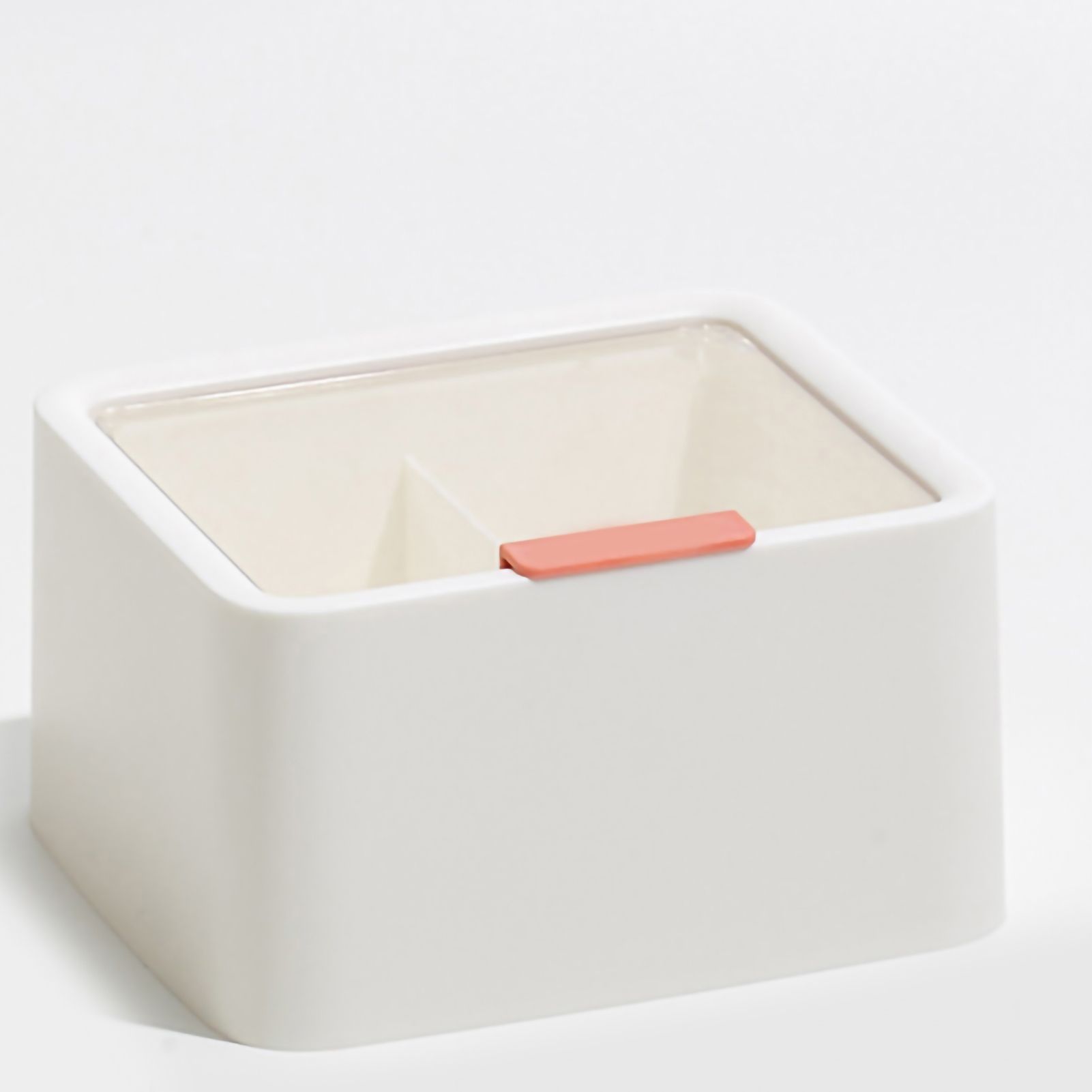 Cosmetic Storage Box Plastic Dustproof Double Grids Makeup Container with Lid view 4