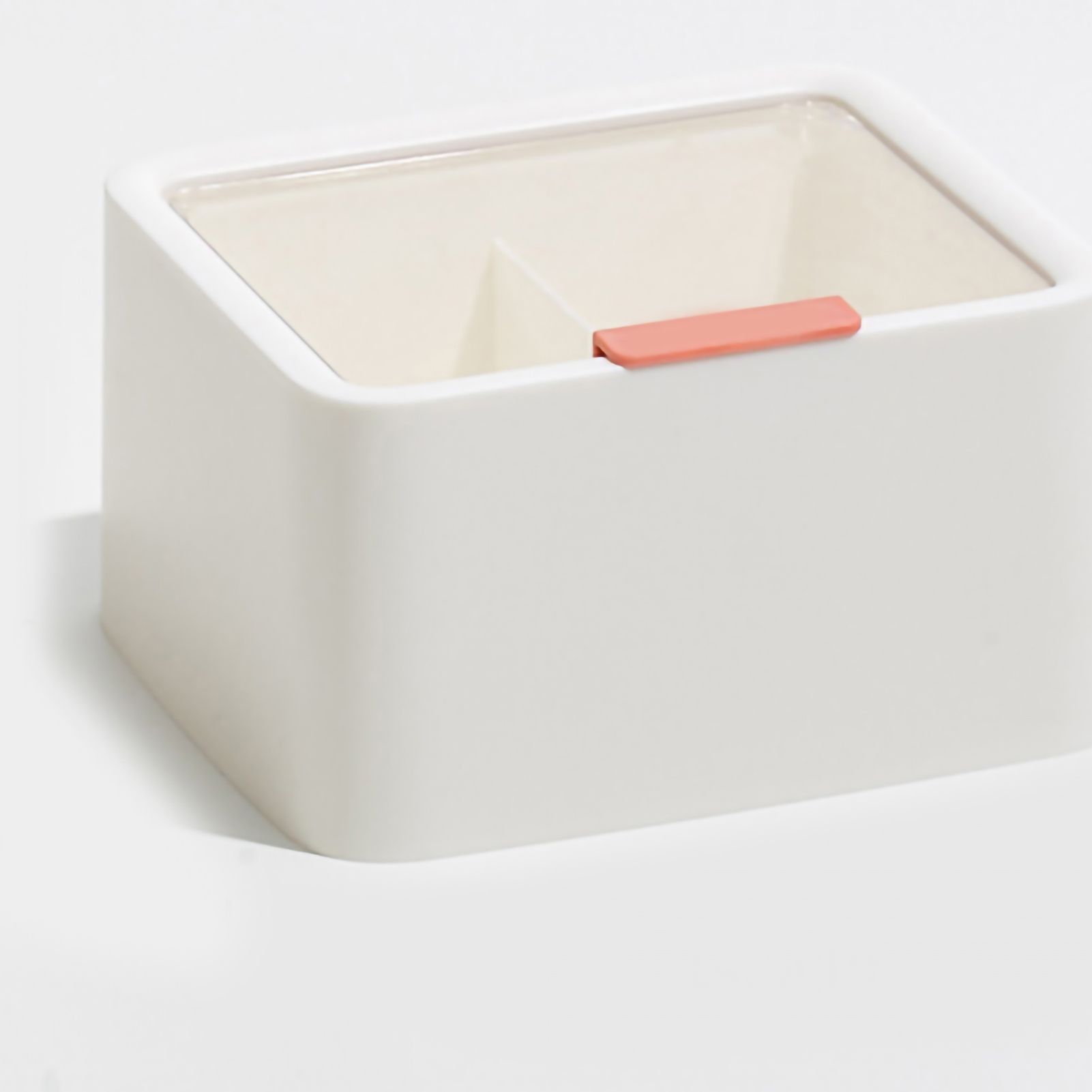 Cosmetic Storage Box Plastic Dustproof Double Grids Makeup Container with Lid view 5