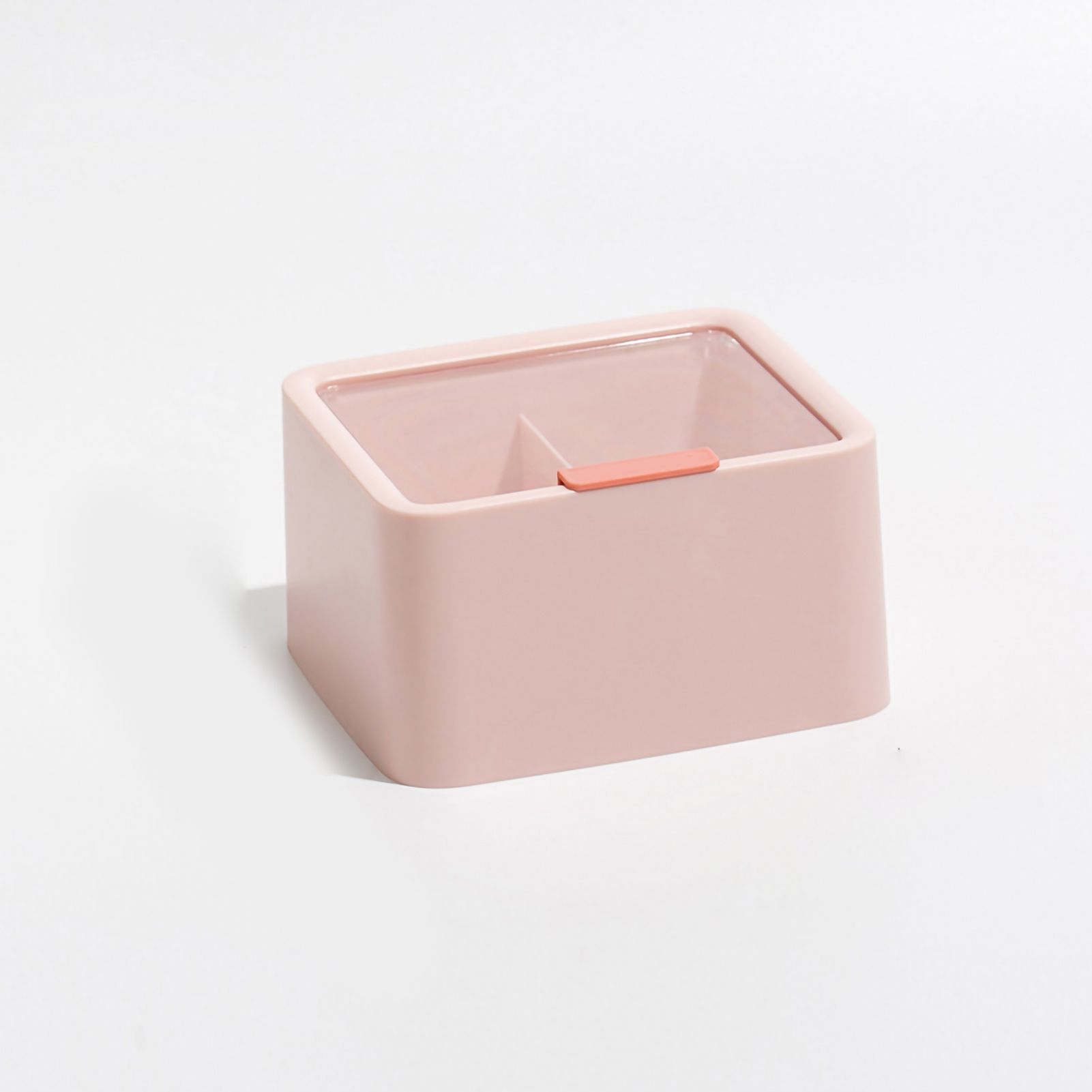 Cosmetic Storage Box Plastic Dustproof Double Grids Makeup Container with Lid view 3