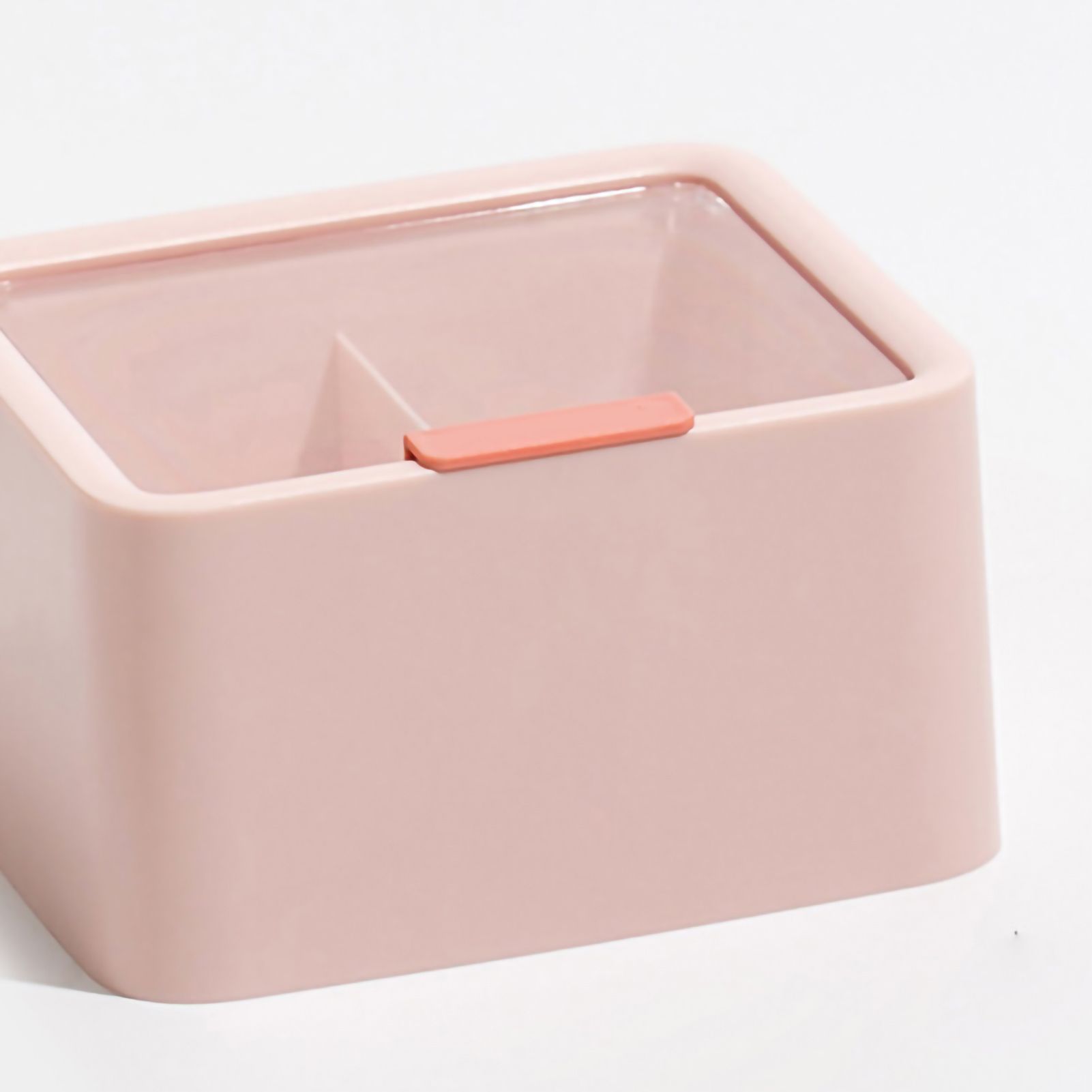 Cosmetic Storage Box Plastic Dustproof Double Grids Makeup Container with Lid view 4
