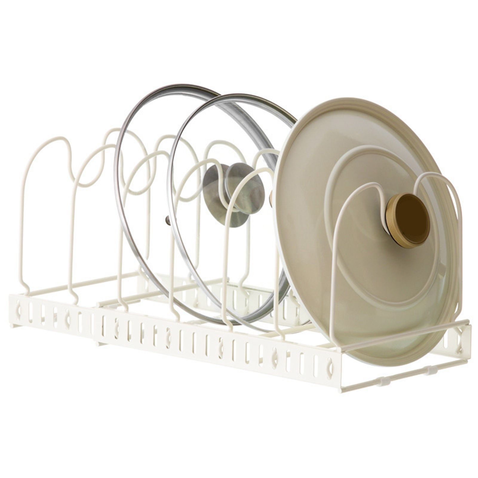 Pot Lid Rack Iron Retractable Pot Lid Organizer Holder for Multiple Cookware view 5