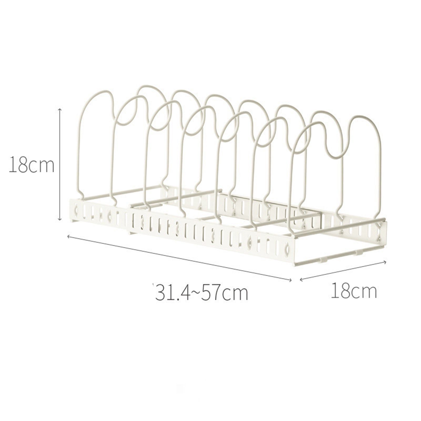 Pot Lid Rack Iron Retractable Pot Lid Organizer Holder for Multiple Cookware view 6