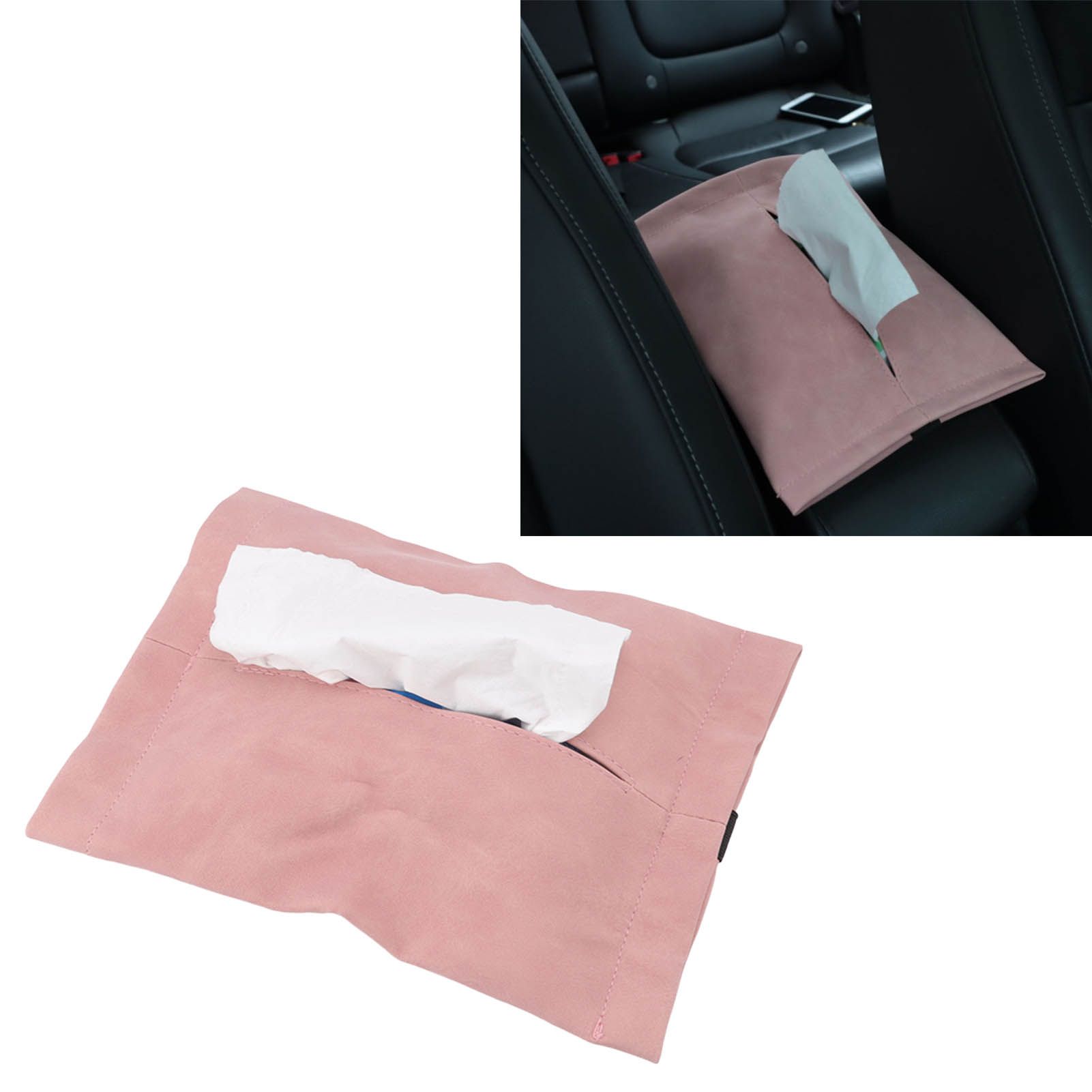 Car Tissue Holder Soft Wearable Odorless Plush Wipes Case Car Napkin Dispenser view 11
