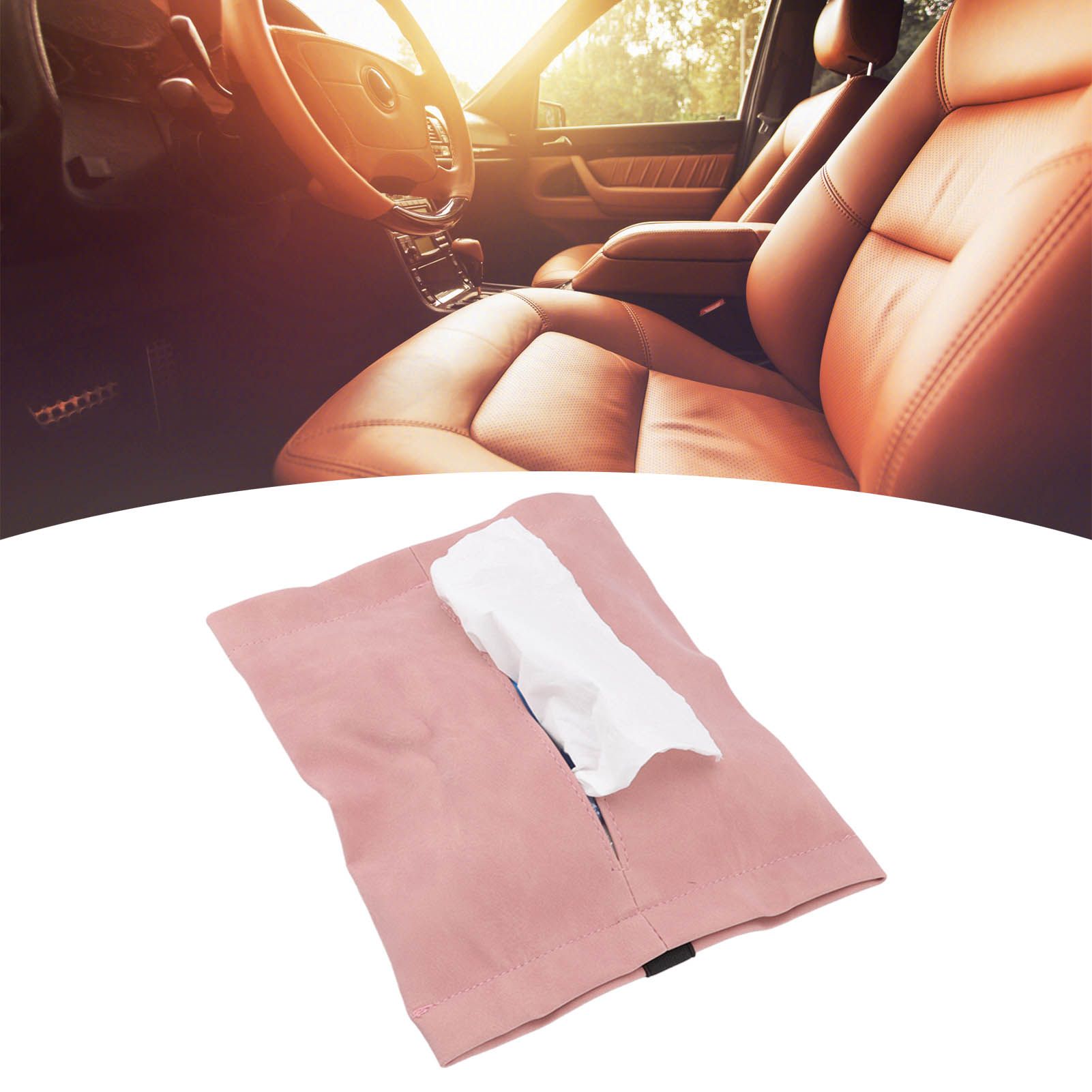 Car Tissue Holder Soft Wearable Odorless Plush Wipes Case Car Napkin Dispenser view 12