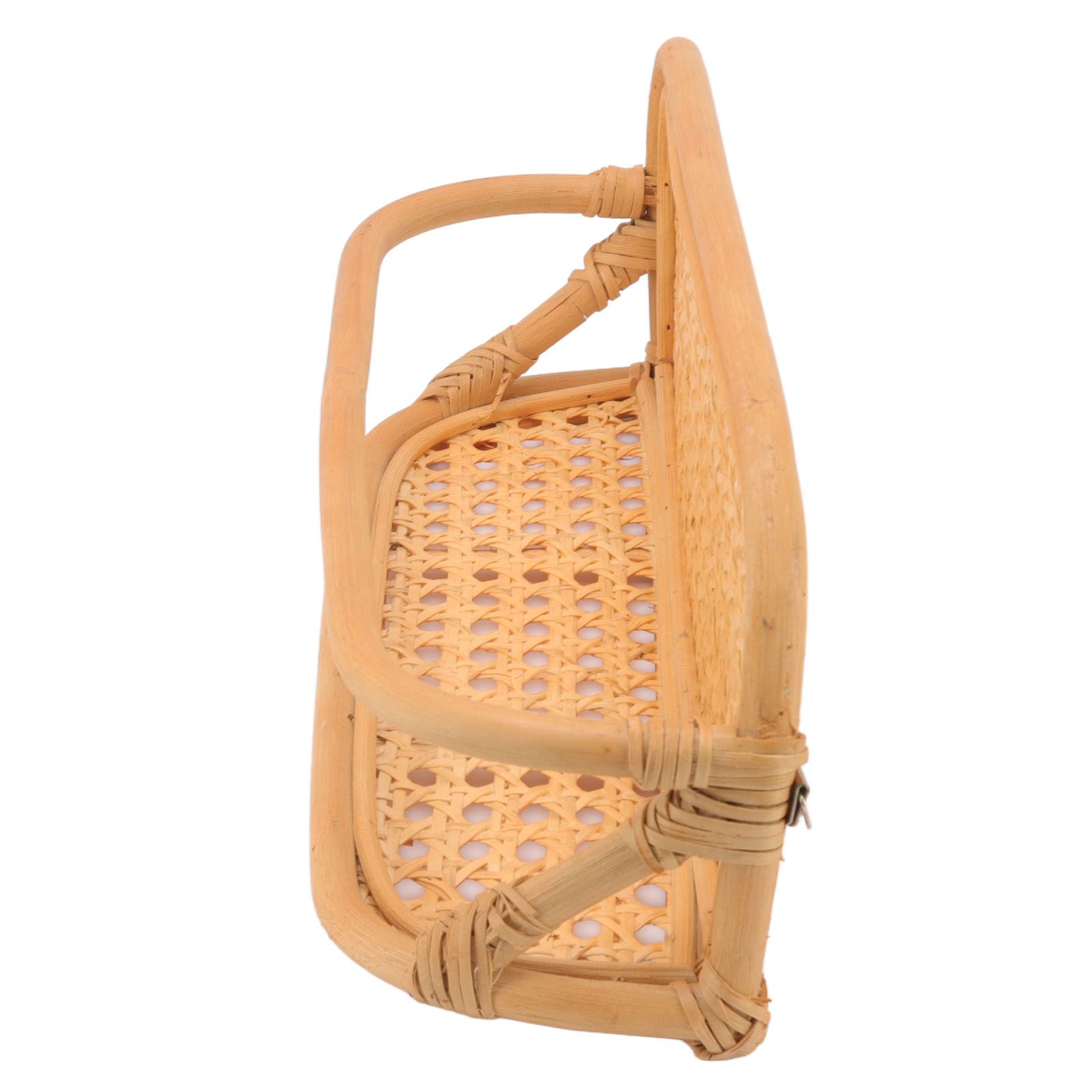 Rattan Wall Shelf Hand Crafted Durable Natural Rattan Hanging Rack Wall view 4