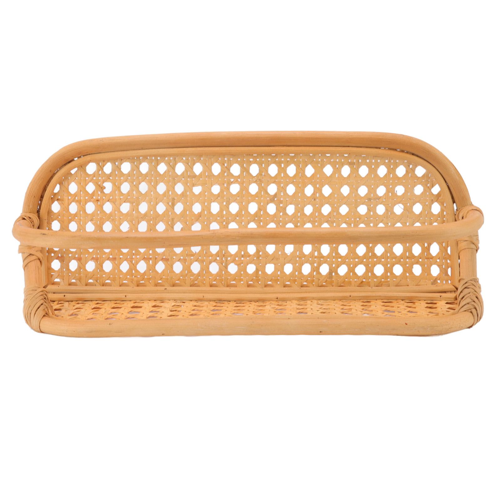 Rattan Wall Shelf Hand Crafted Durable Natural Rattan Hanging Rack Wall view 7