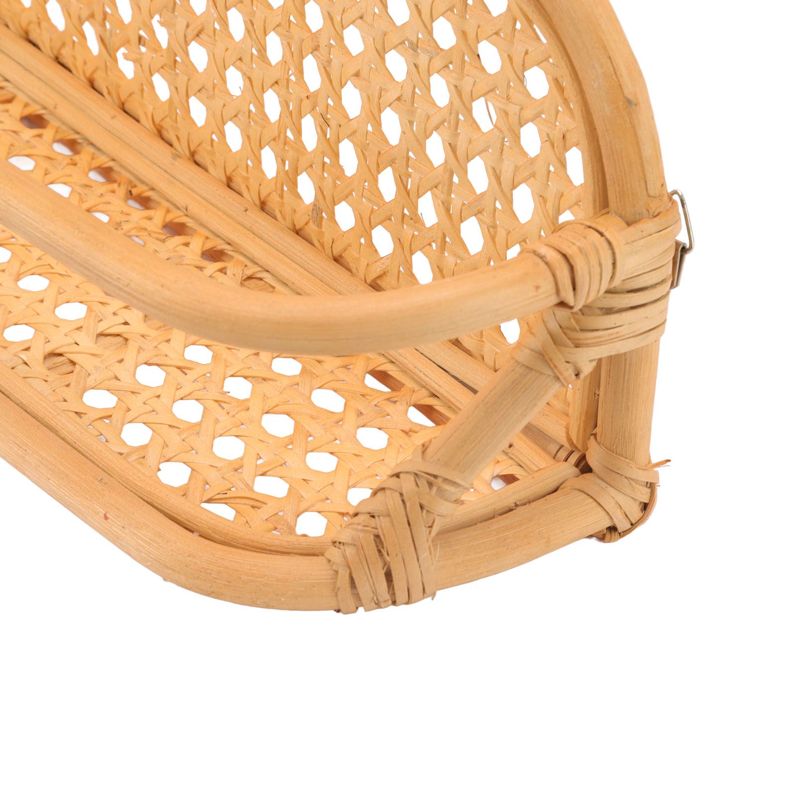 Rattan Wall Shelf Hand Crafted Durable Natural Rattan Hanging Rack Wall view 14