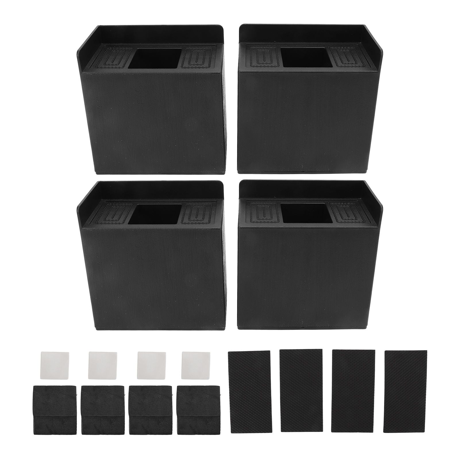 4 PCS 4in L Shaped Anti Vibration Pads Rectangular Non Slip Foot Pad Bed view 2