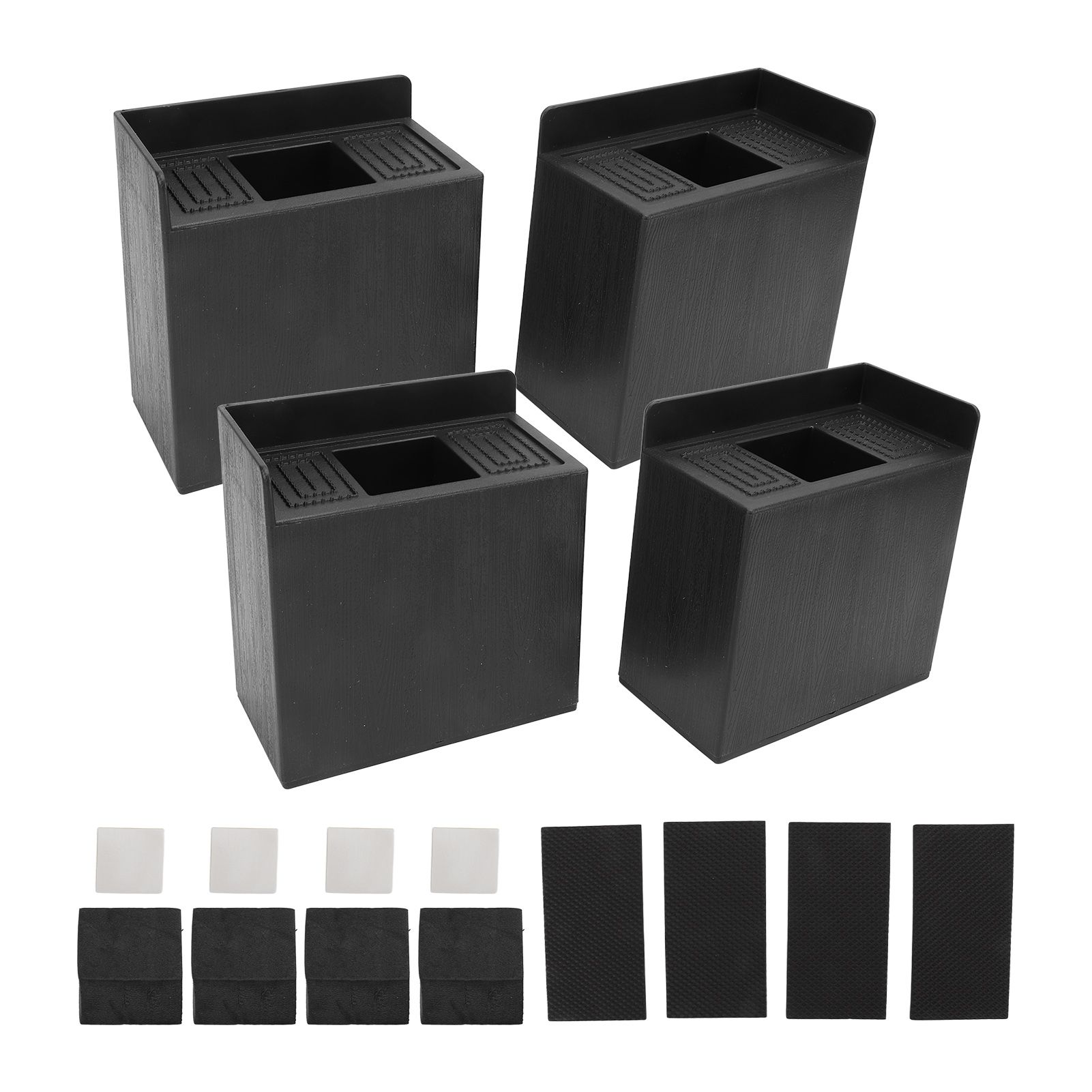 4 PCS 4in L Shaped Anti Vibration Pads Rectangular Non Slip Foot Pad Bed view 3