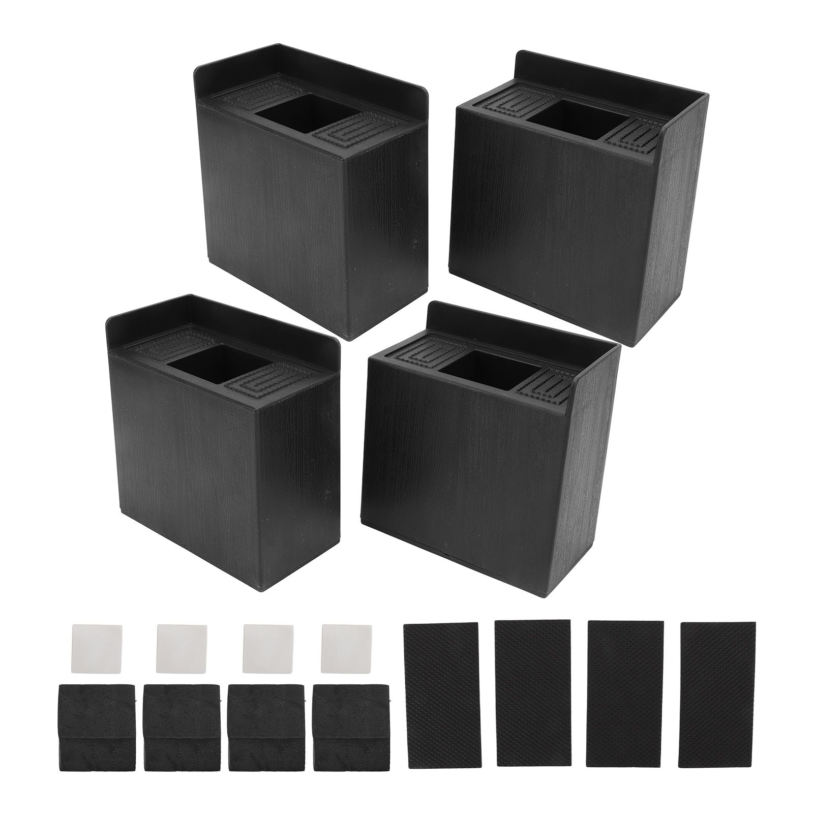 4 PCS 4in L Shaped Anti Vibration Pads Rectangular Non Slip Foot Pad Bed view 4